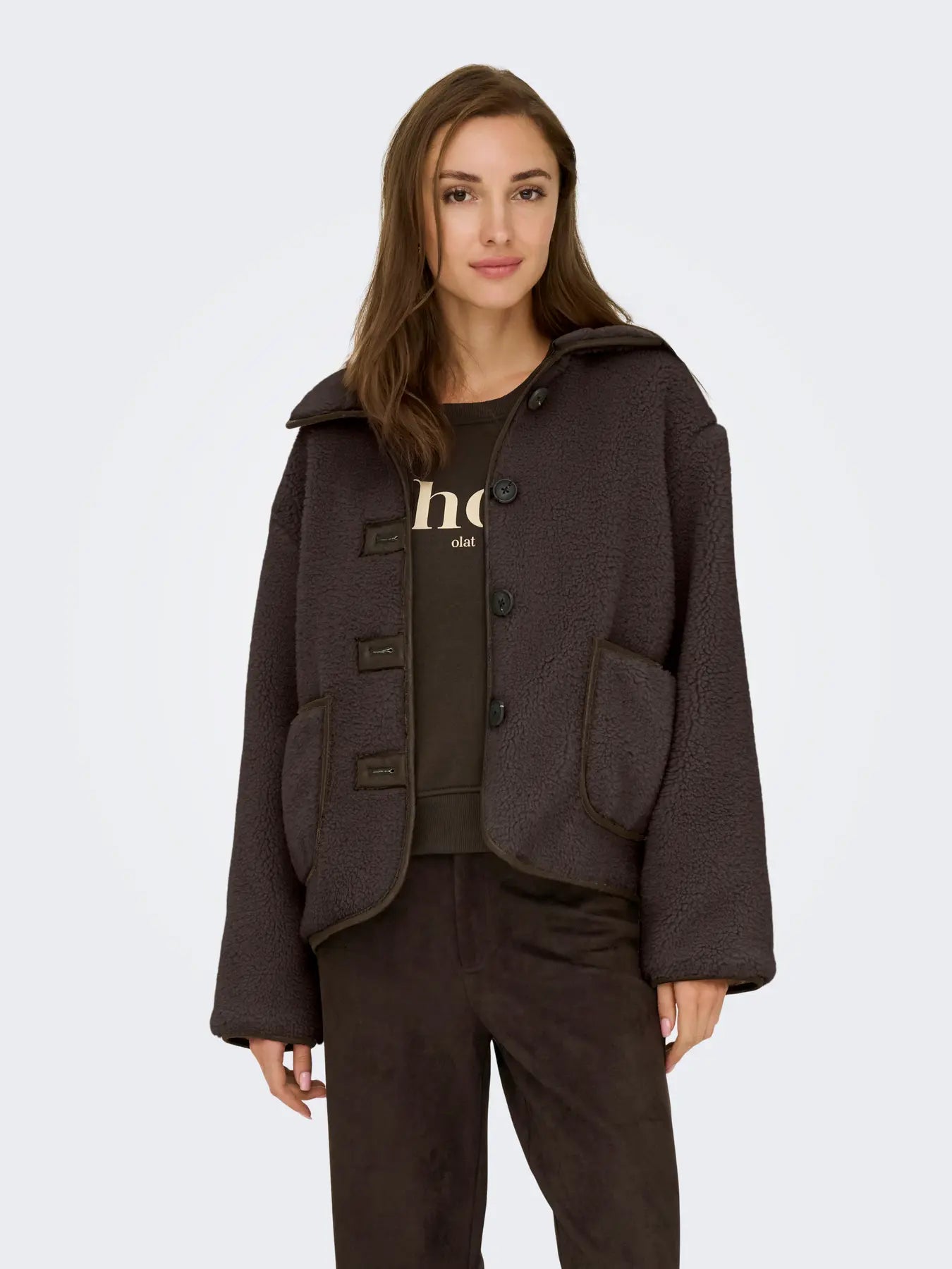 NOELLA TEDDY JACKET - Chocolate Torte