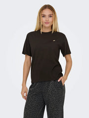 PISA LIFE S/S PRINT TOP - Chocolate Torte/SANDSHELL