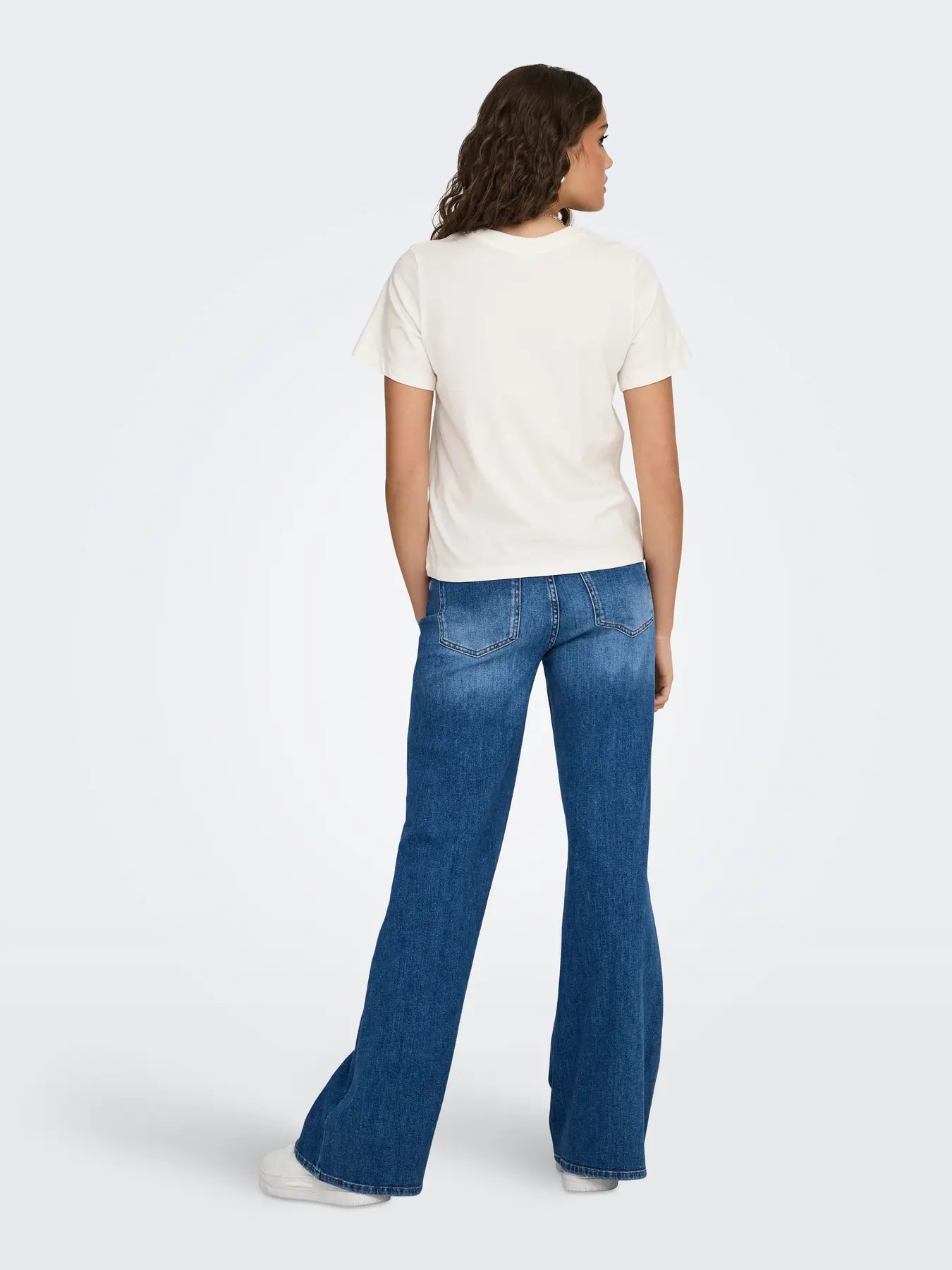 PISA LIFE SS PRINT TOP - Cloud Dancer LEMON