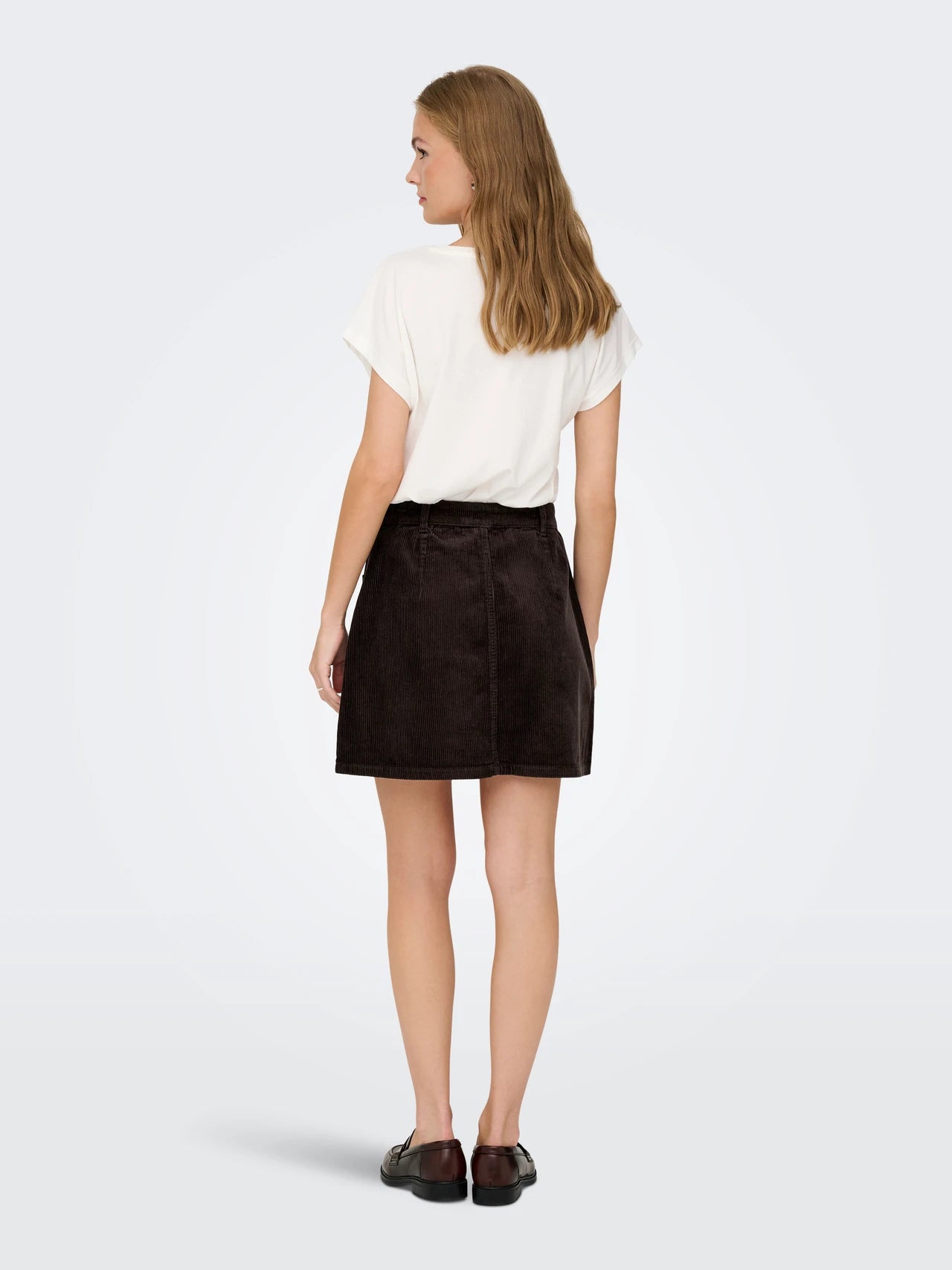 SHIRAZ CORDUROY SKIRT - Chocolate Torte