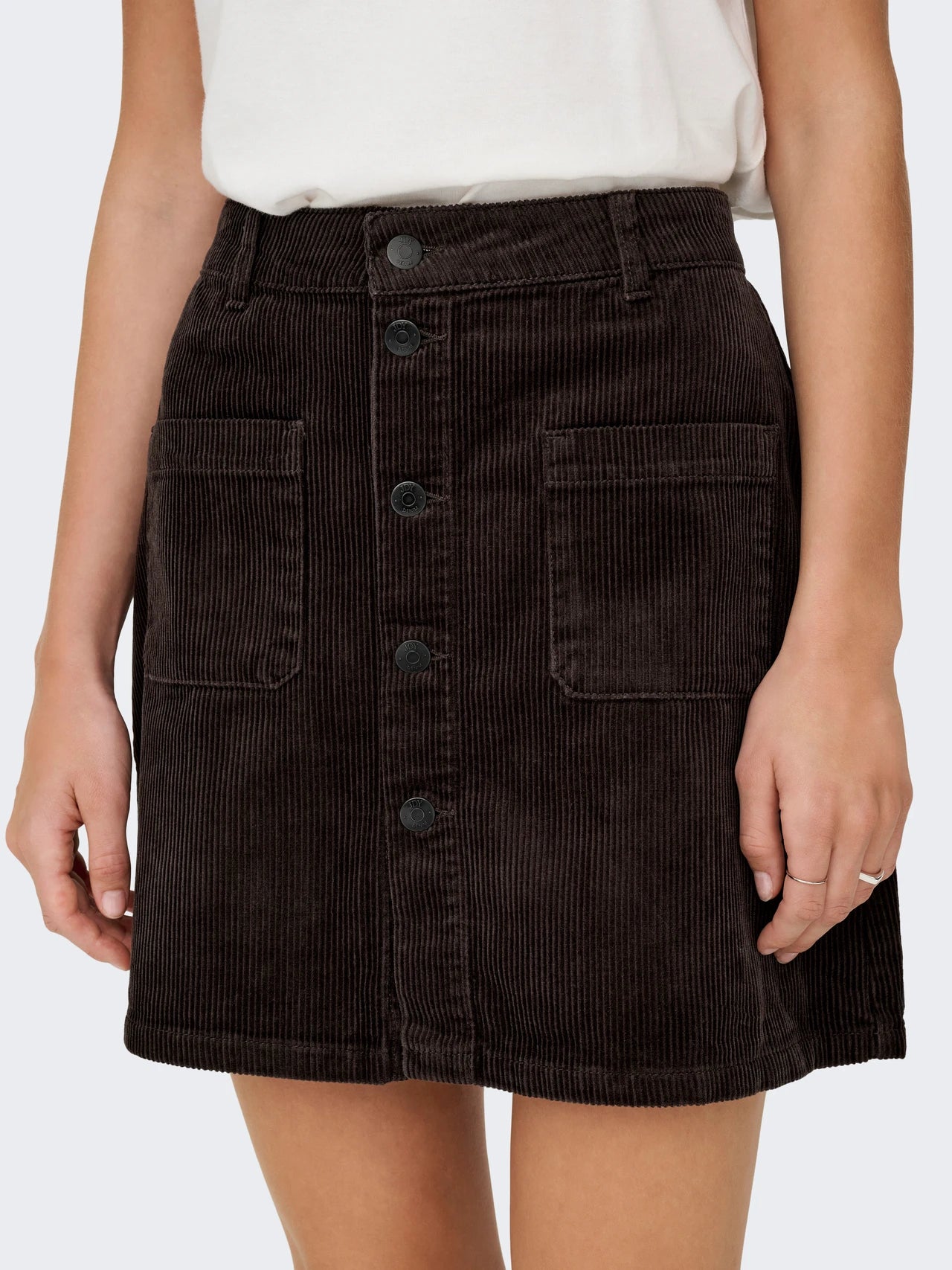 SHIRAZ CORDUROY SKIRT - Chocolate Torte