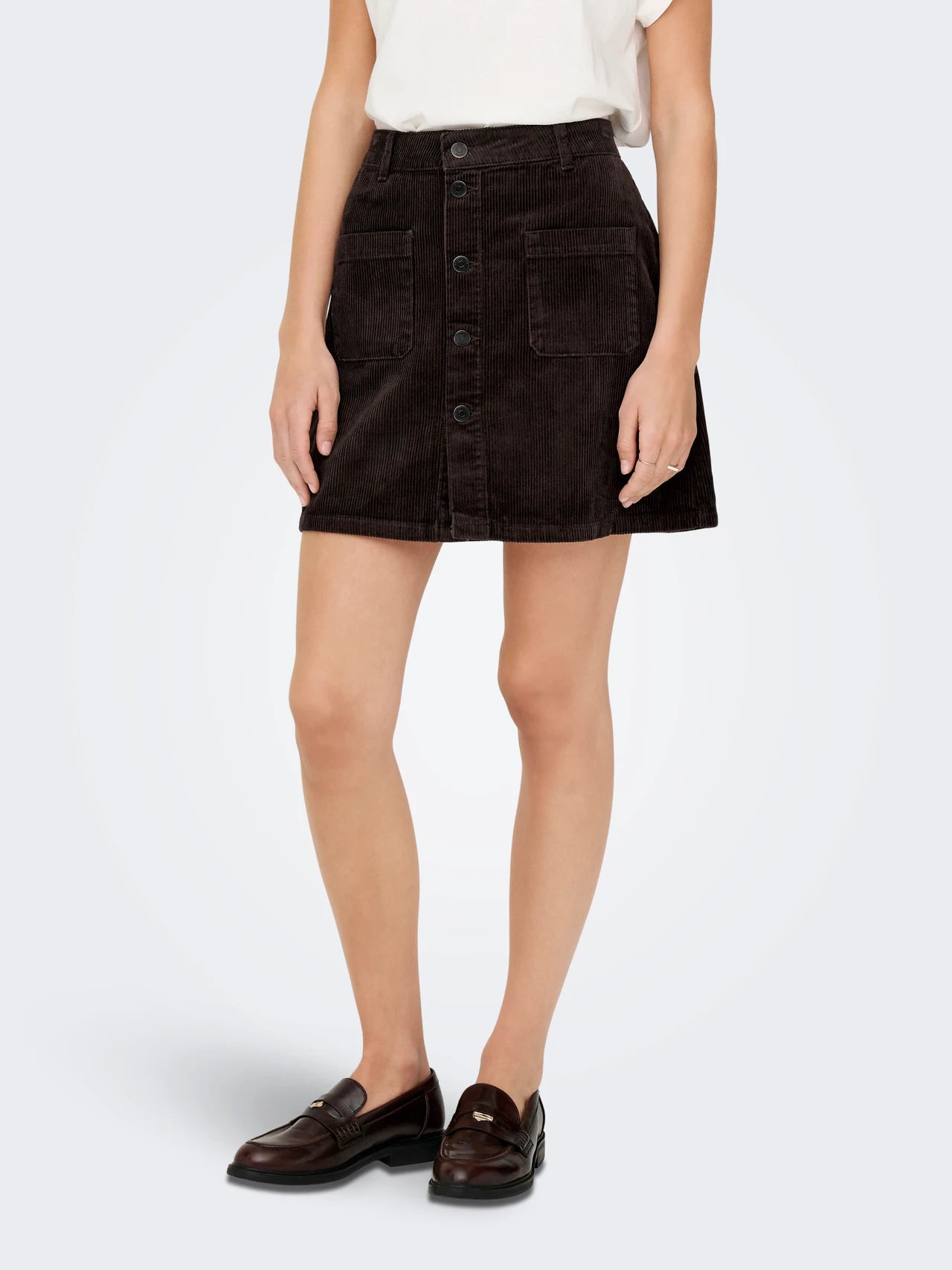 SHIRAZ CORDUROY SKIRT - Chocolate Torte