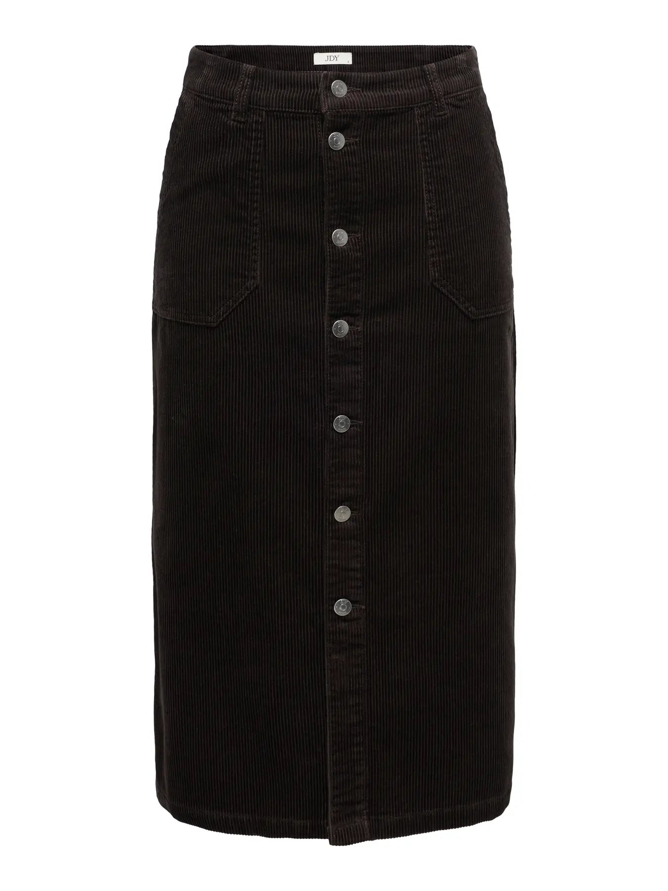 SHIRAZ HW MIDI BUTTON SKIRT - Chocolate Torte