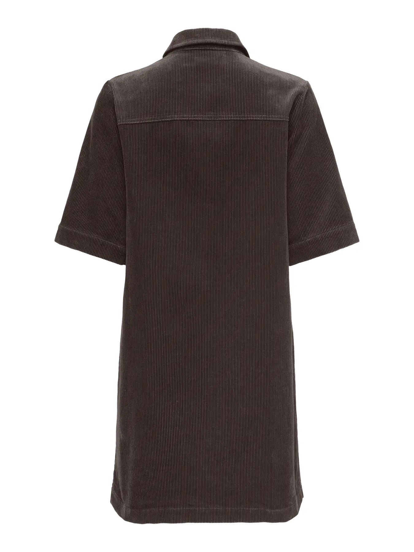 SHIRAZ S/S BUTTON DRESS - Chocolate Torte