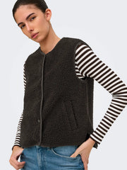 SIMINA TEDDY WAISTCOAT - Chocolate Torte