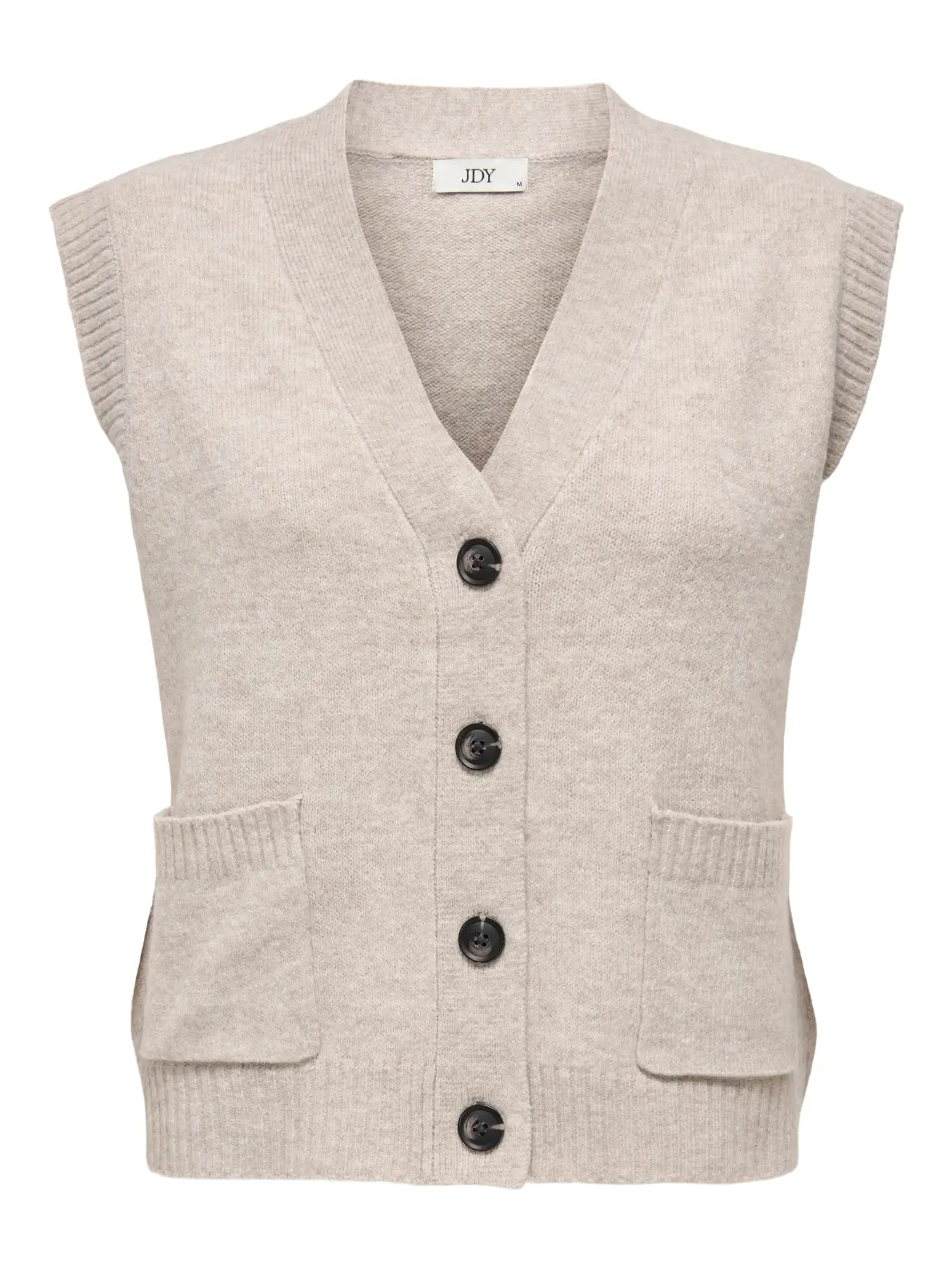 SUPER SL V-NECK VEST KNT - Chateau Gray/MELANGE