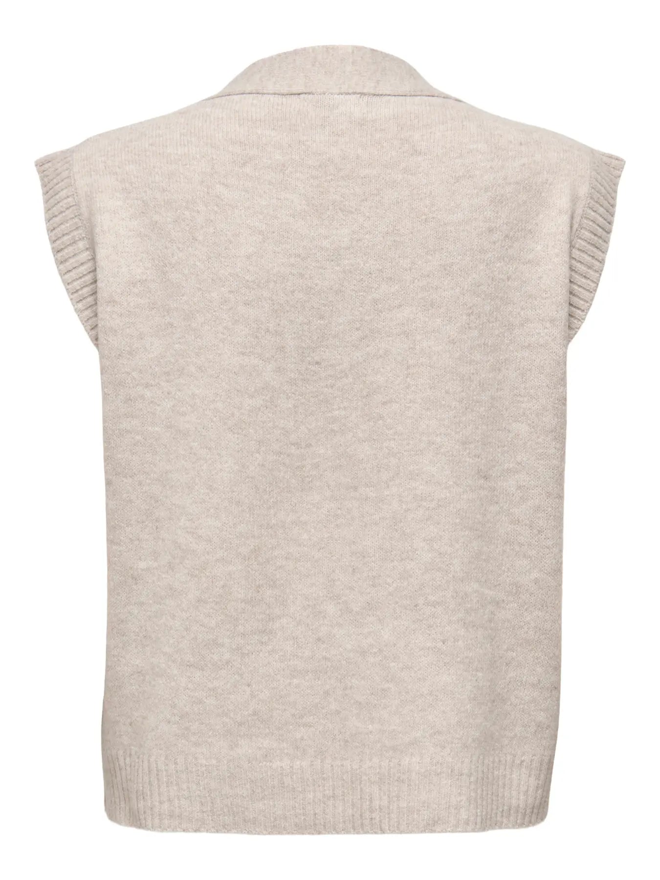 SUPER SL V-NECK VEST KNT - Chateau Gray/MELANGE