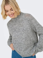 ZOEY LIFE L/S RAGLAN PULLOVER - Light Grey Melange