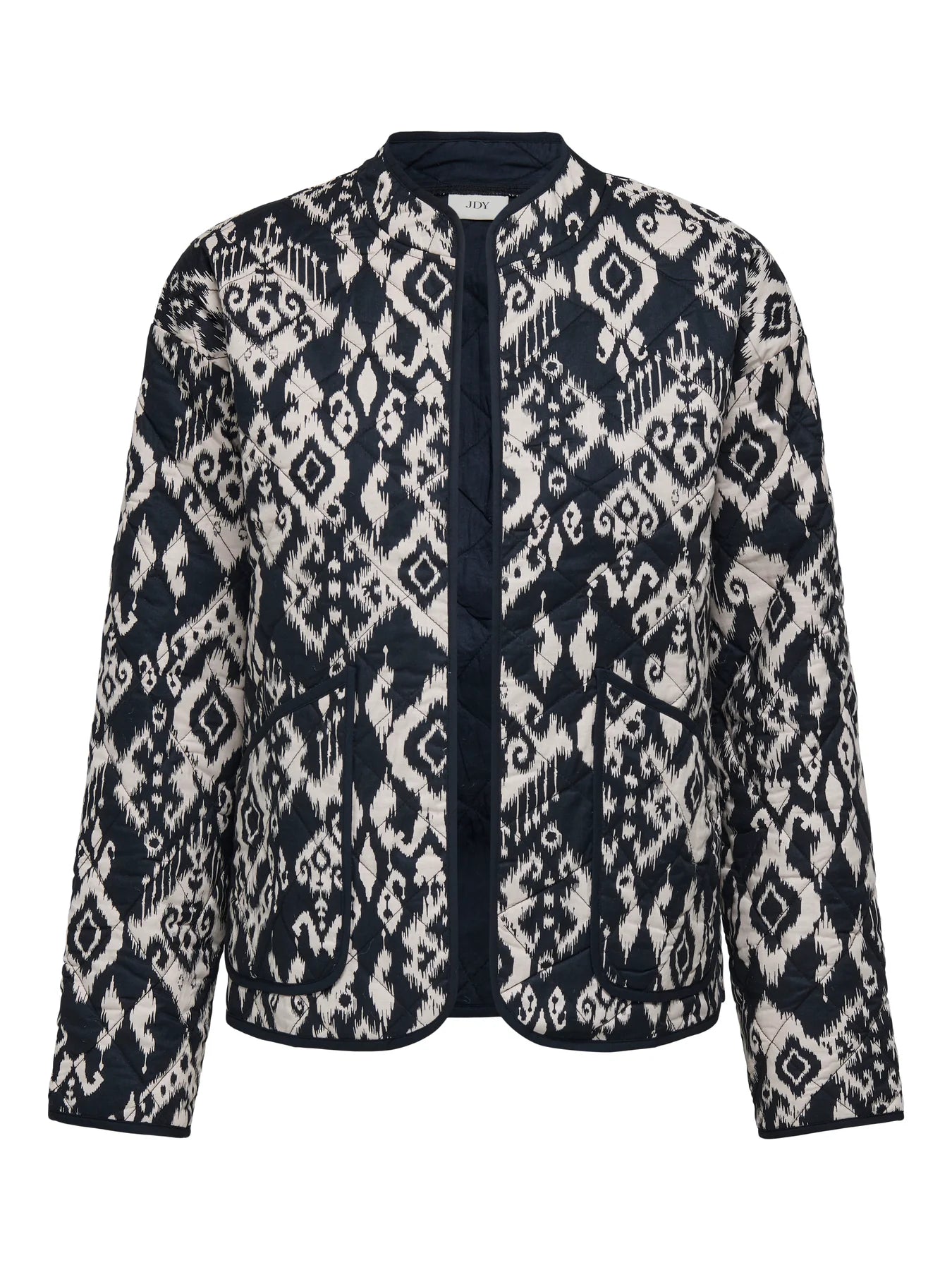 Tiger bomber ikat cloud dancer/black