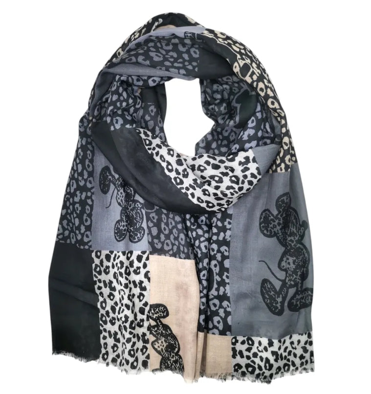 Printed Scarf - Black