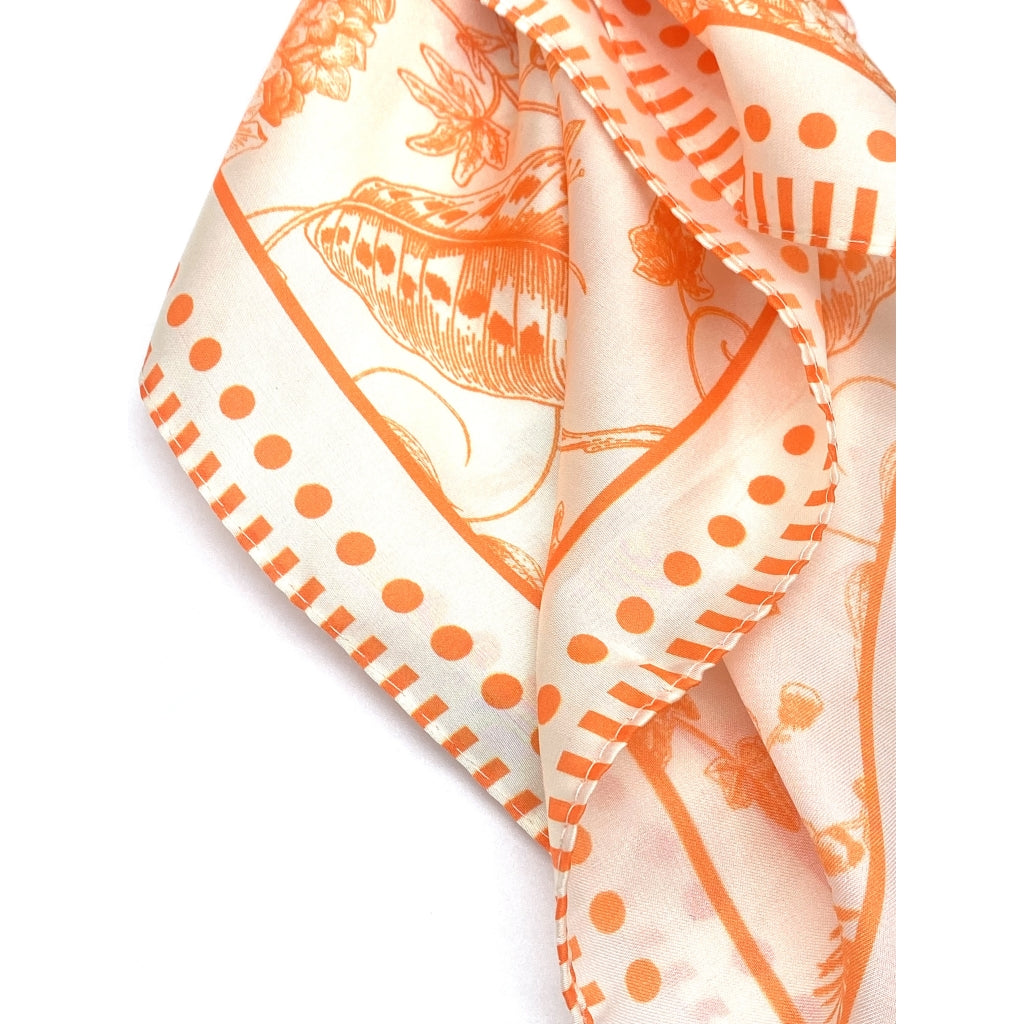 Small Bird Scarf - Printed Orange