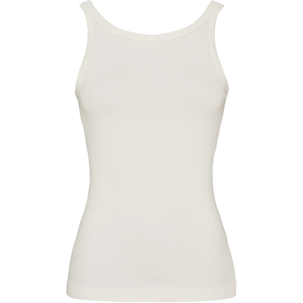 Lone rib tank Top - Ivory