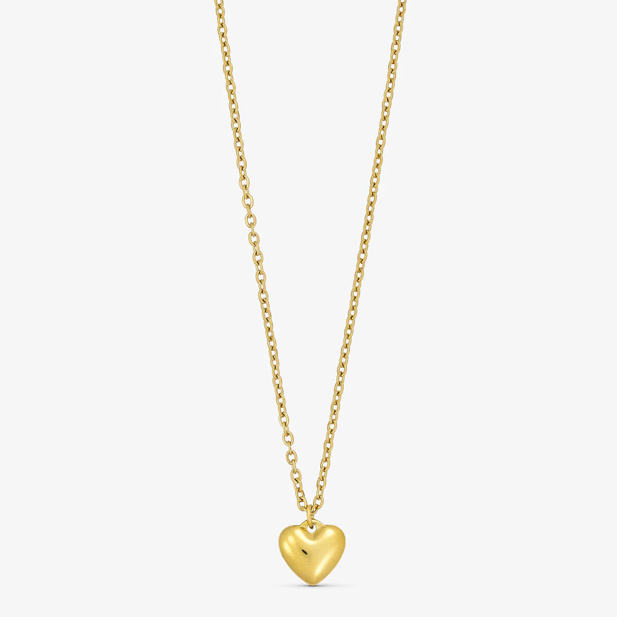 Long Love Heart Necklace 80cm - 18 karat guldbelagt