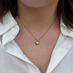 Love Heart Necklace 40cm - 18 karat guldbelagt