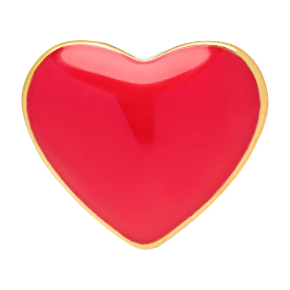 Love U ørering 1 stk - Hot Coral