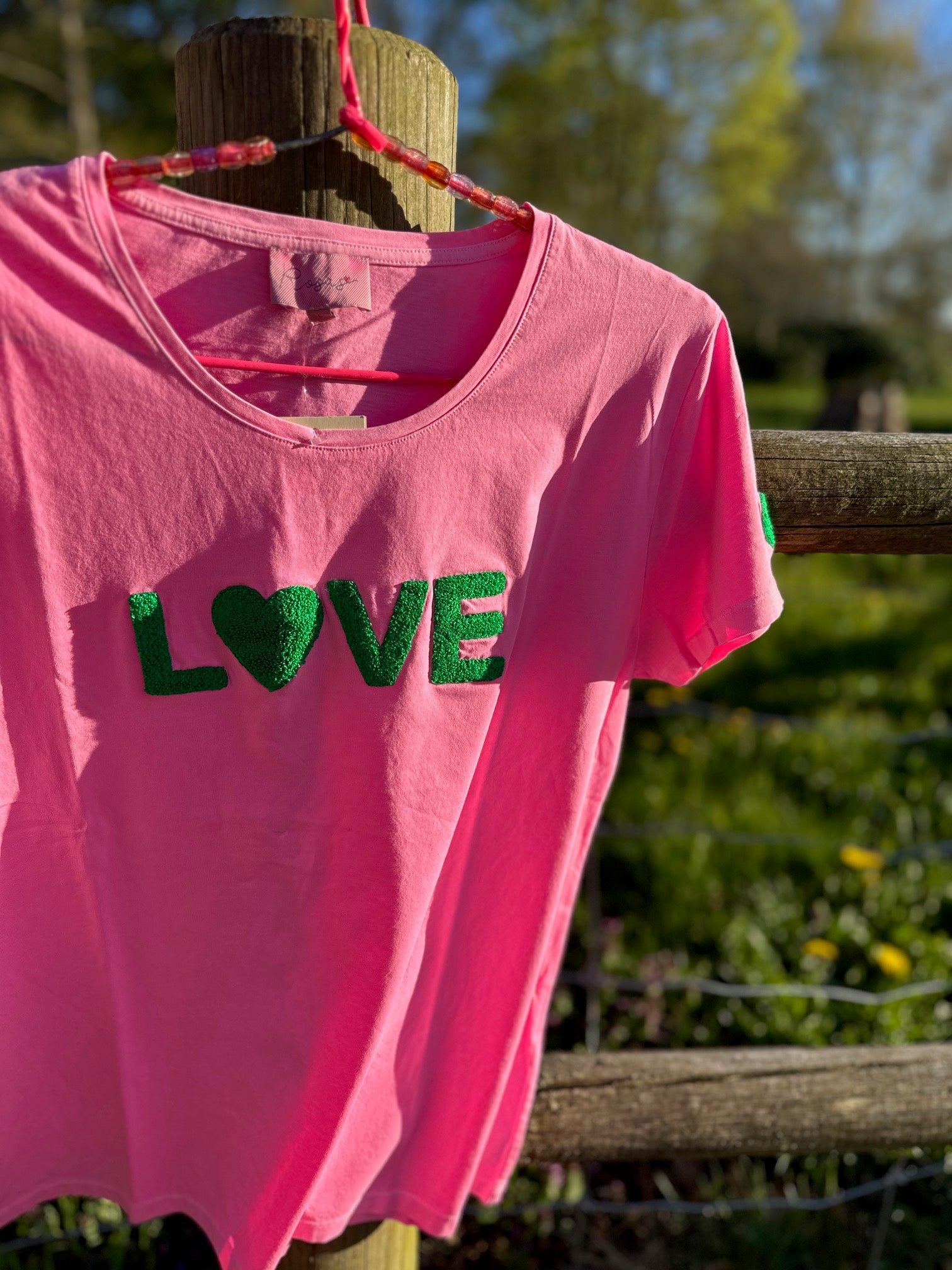 Is-T-shirt love - Pink/Grass
