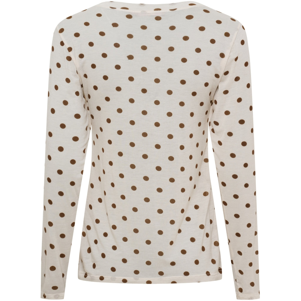 Elissa Top - Beige Dot