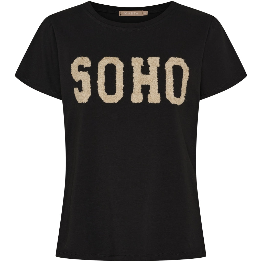 Herdis Tee - Black/Beige