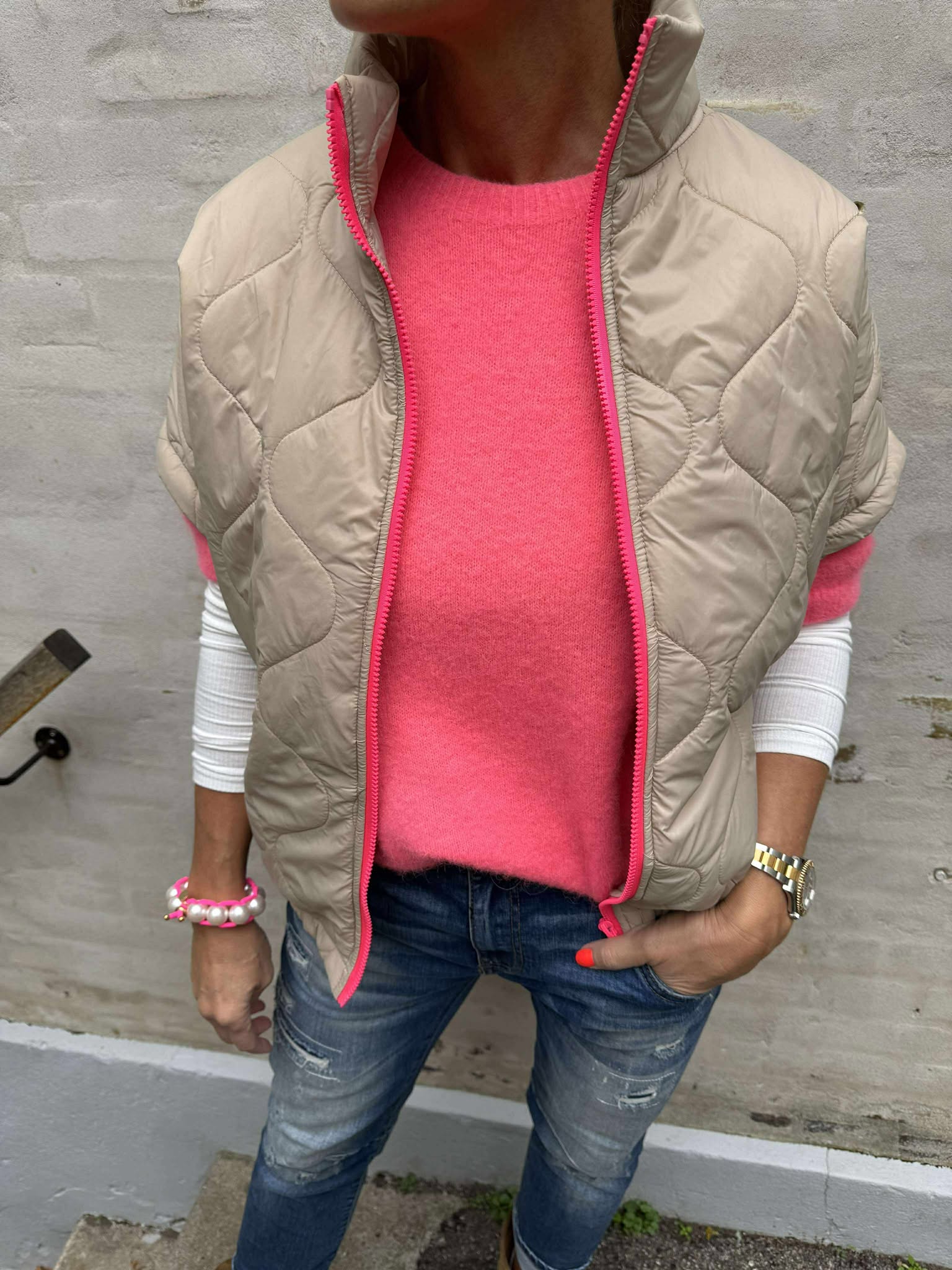 Bianca Vest - Beige Pink