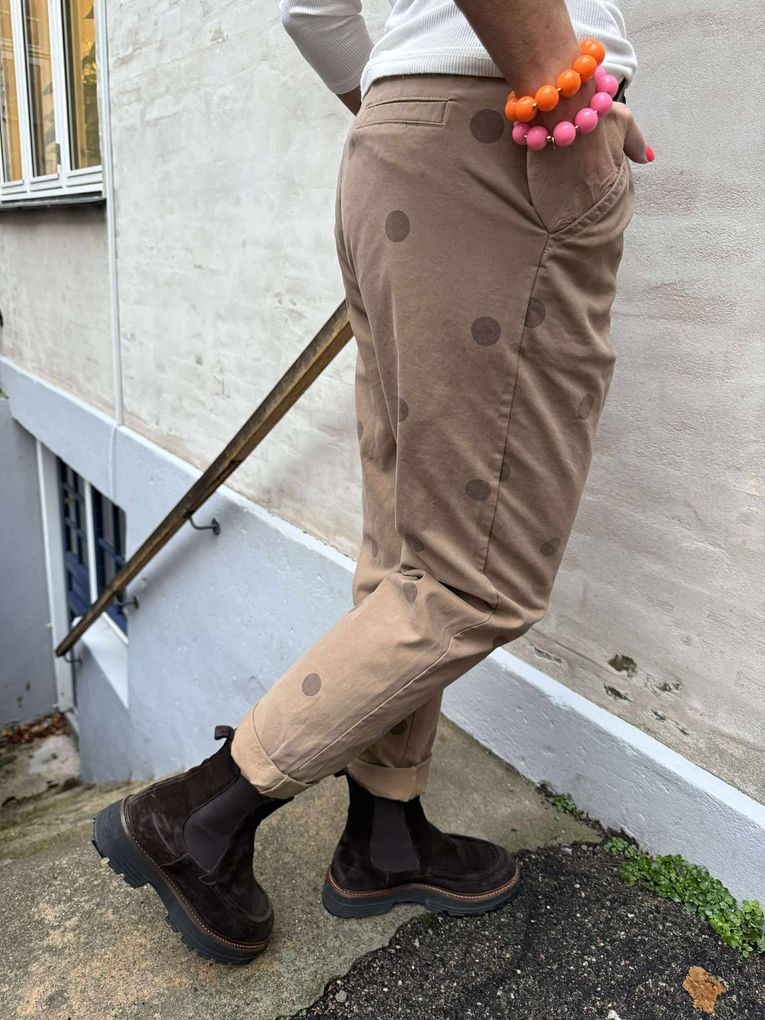 Dot Pants - Camel Dot