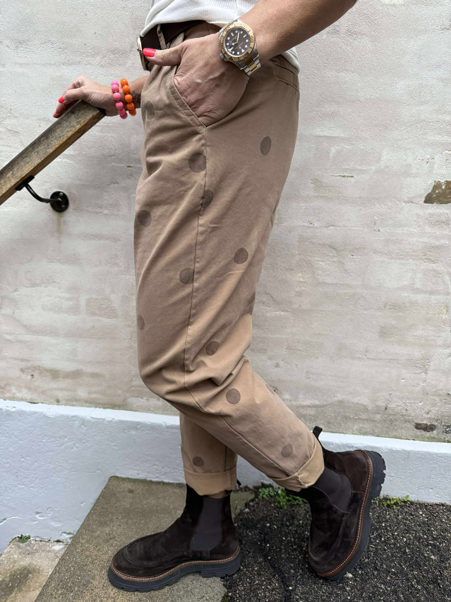 Dot Pants - Camel Dot