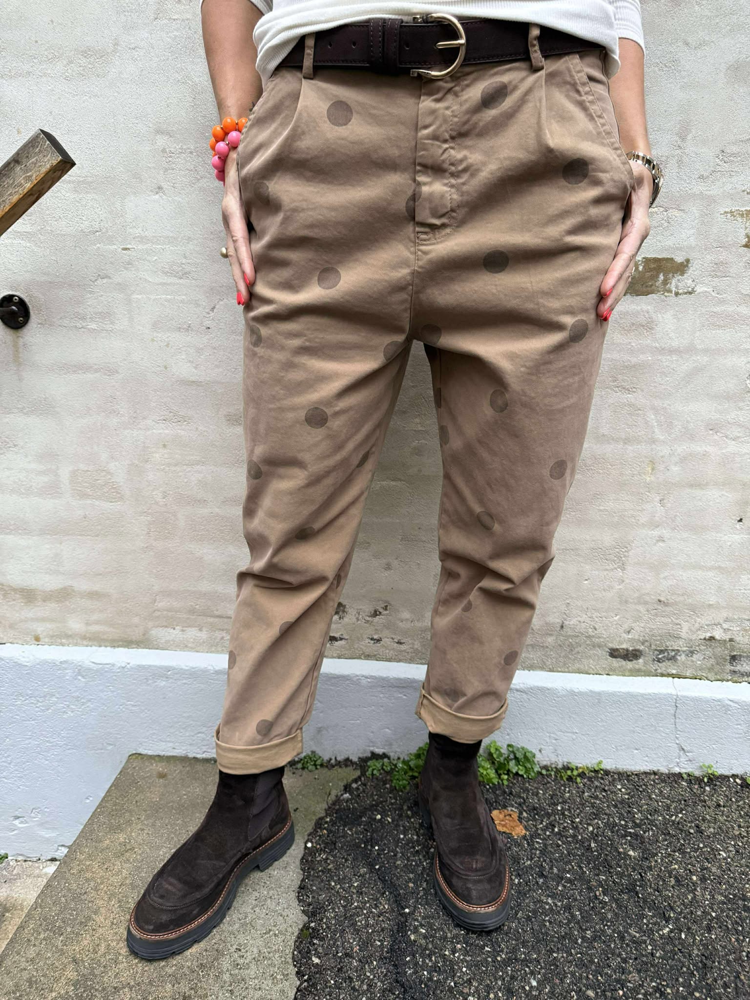 Dot Pants - Camel Dot