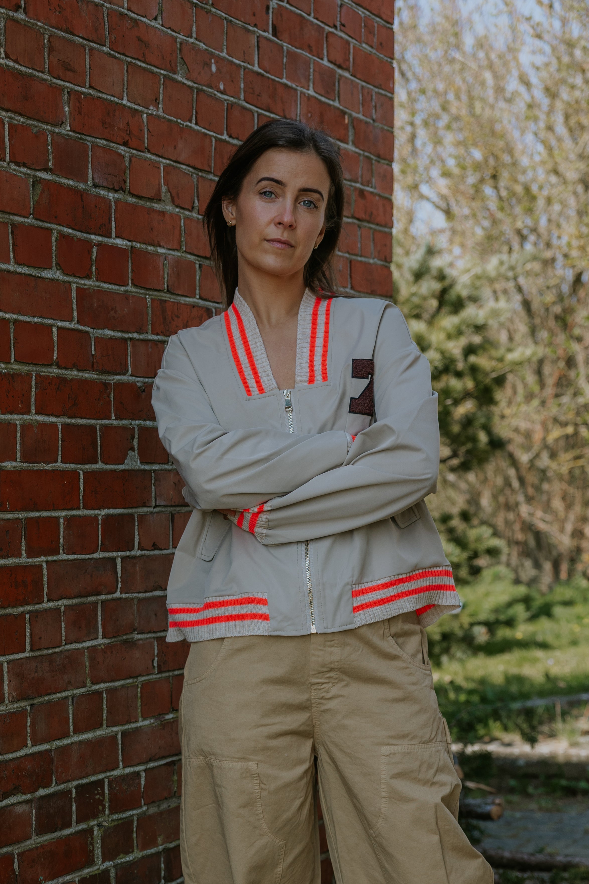 Sandy Bomber Jacket - Beige