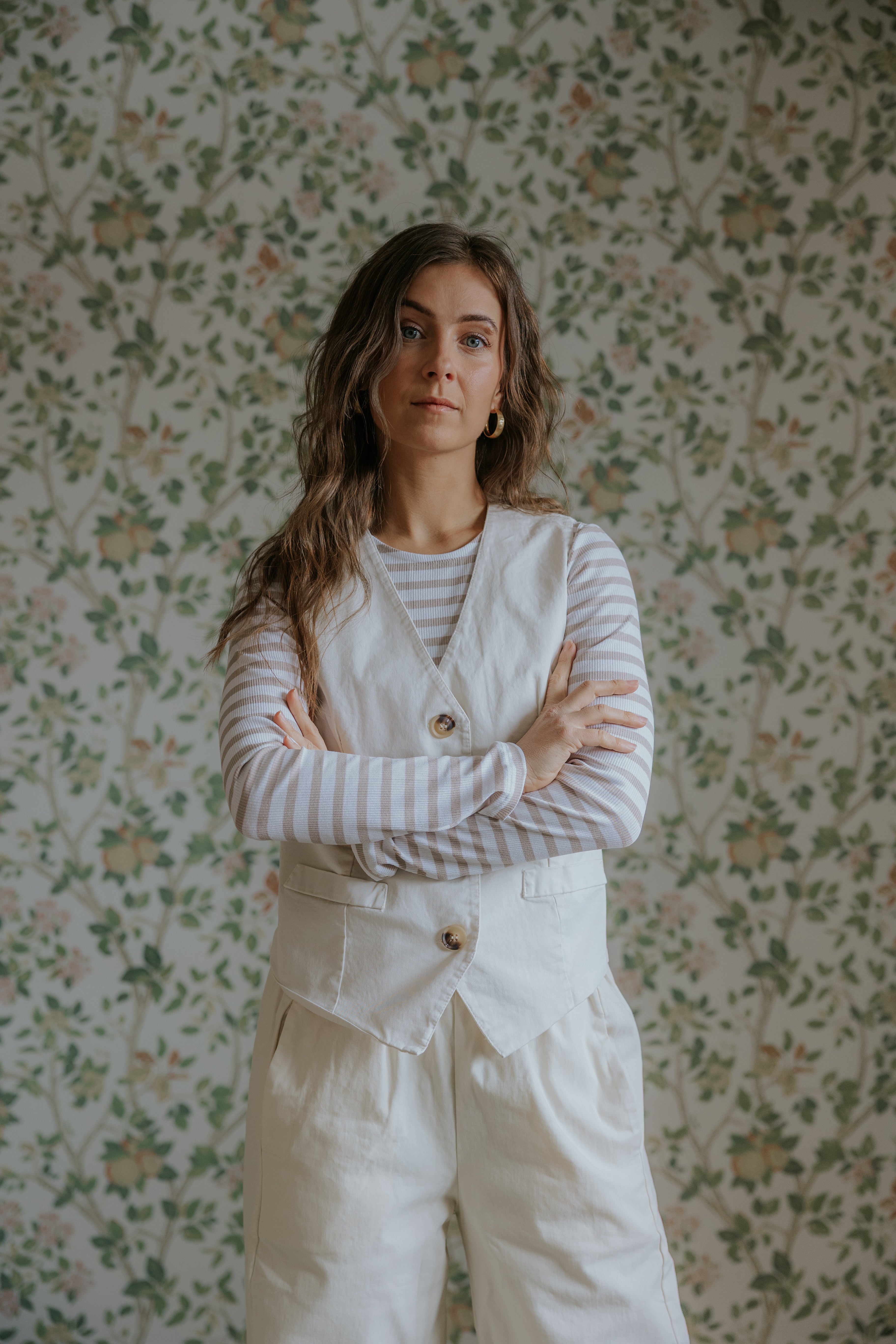 Everyday Stripes Blouse - Beige