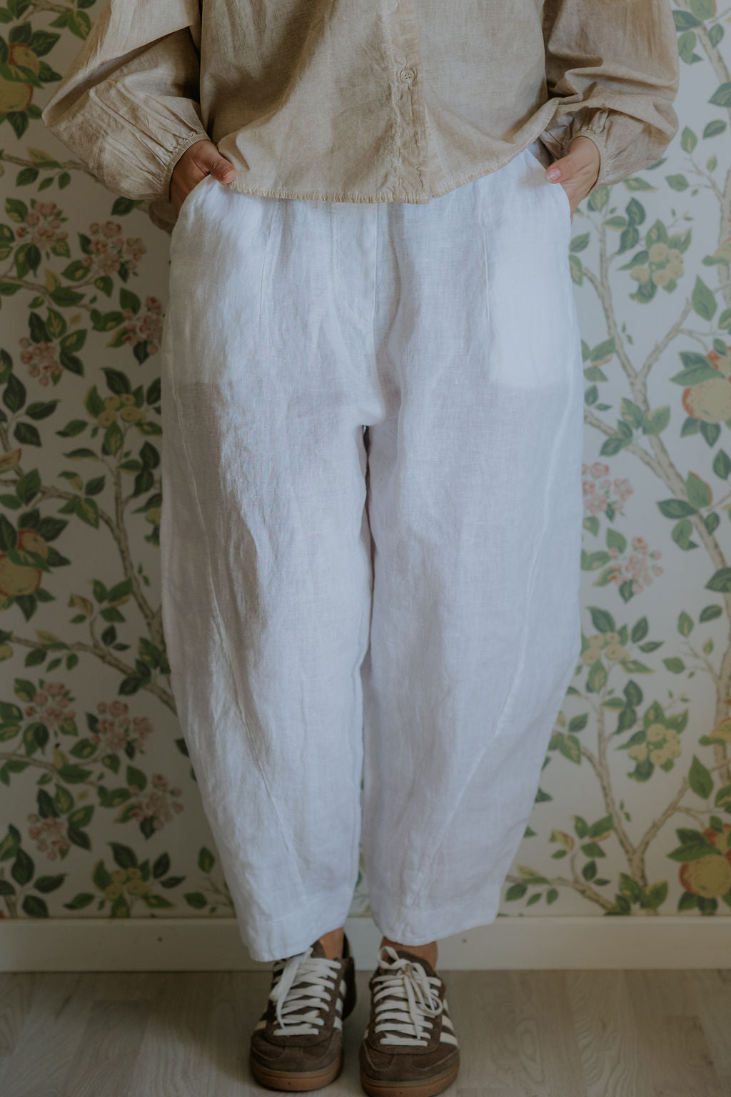 Vera Linen Pants - Optical White