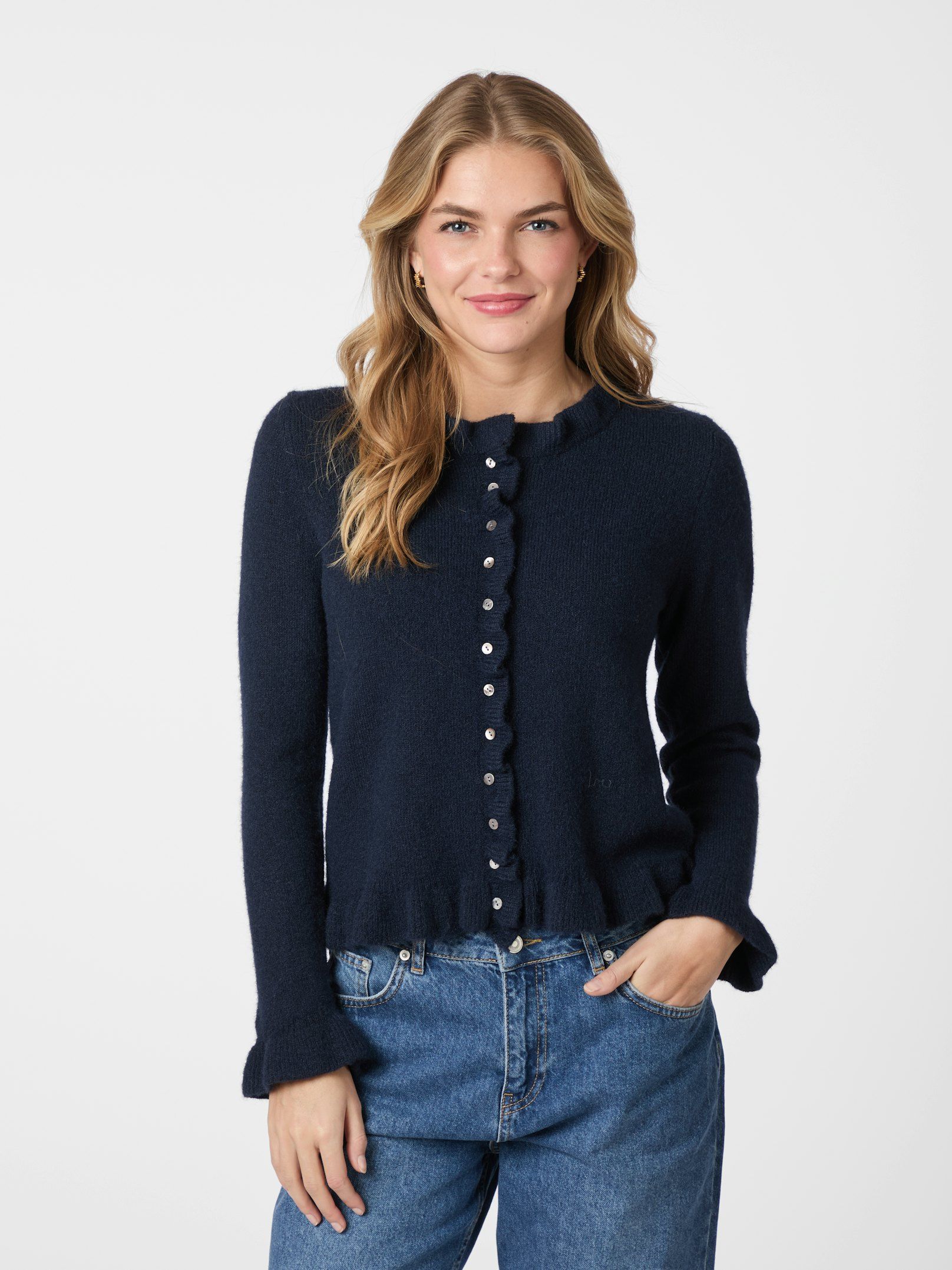Elowen Knit Blouse - Navy