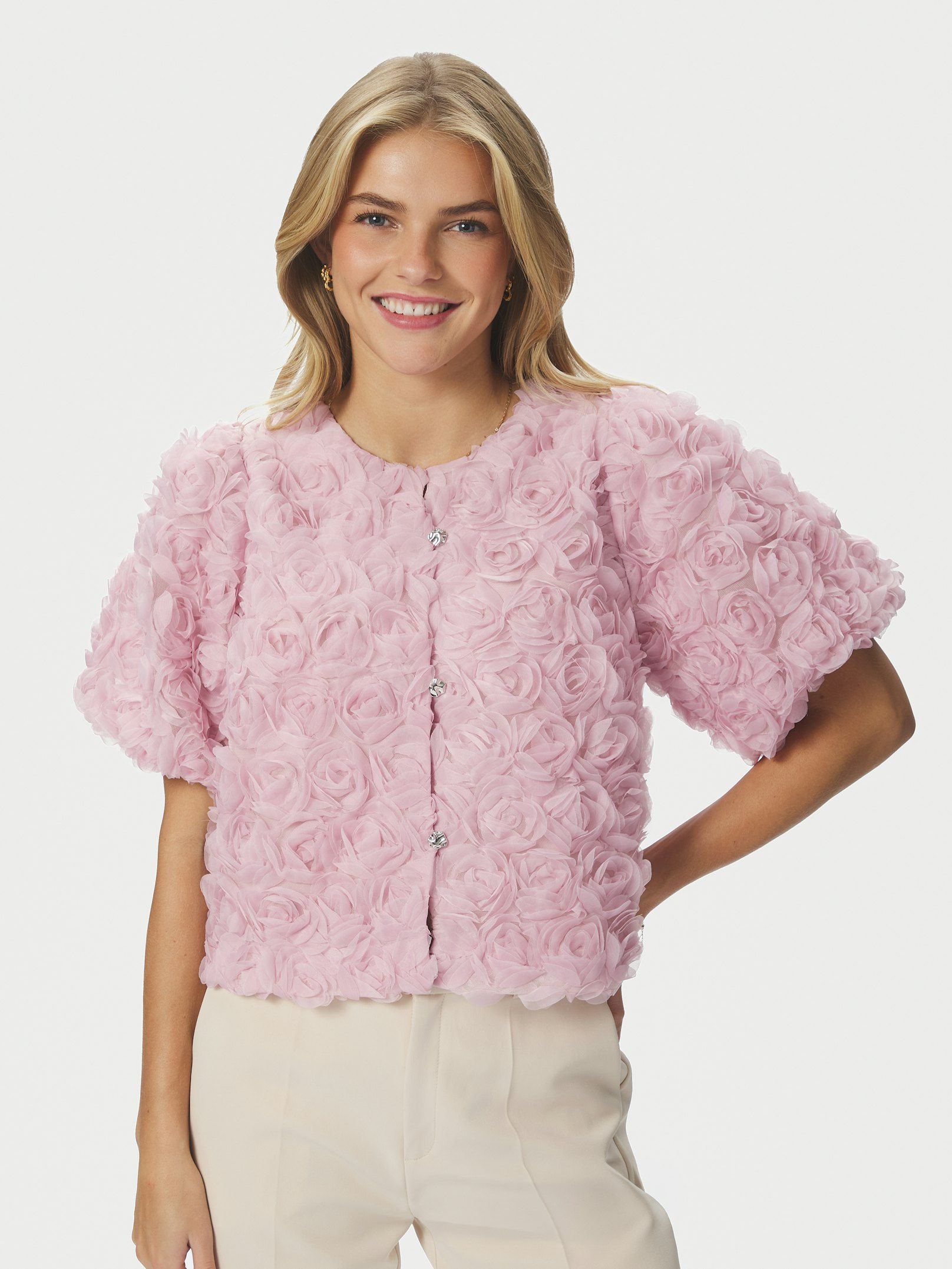 Aisa Flower Blouse - Rose