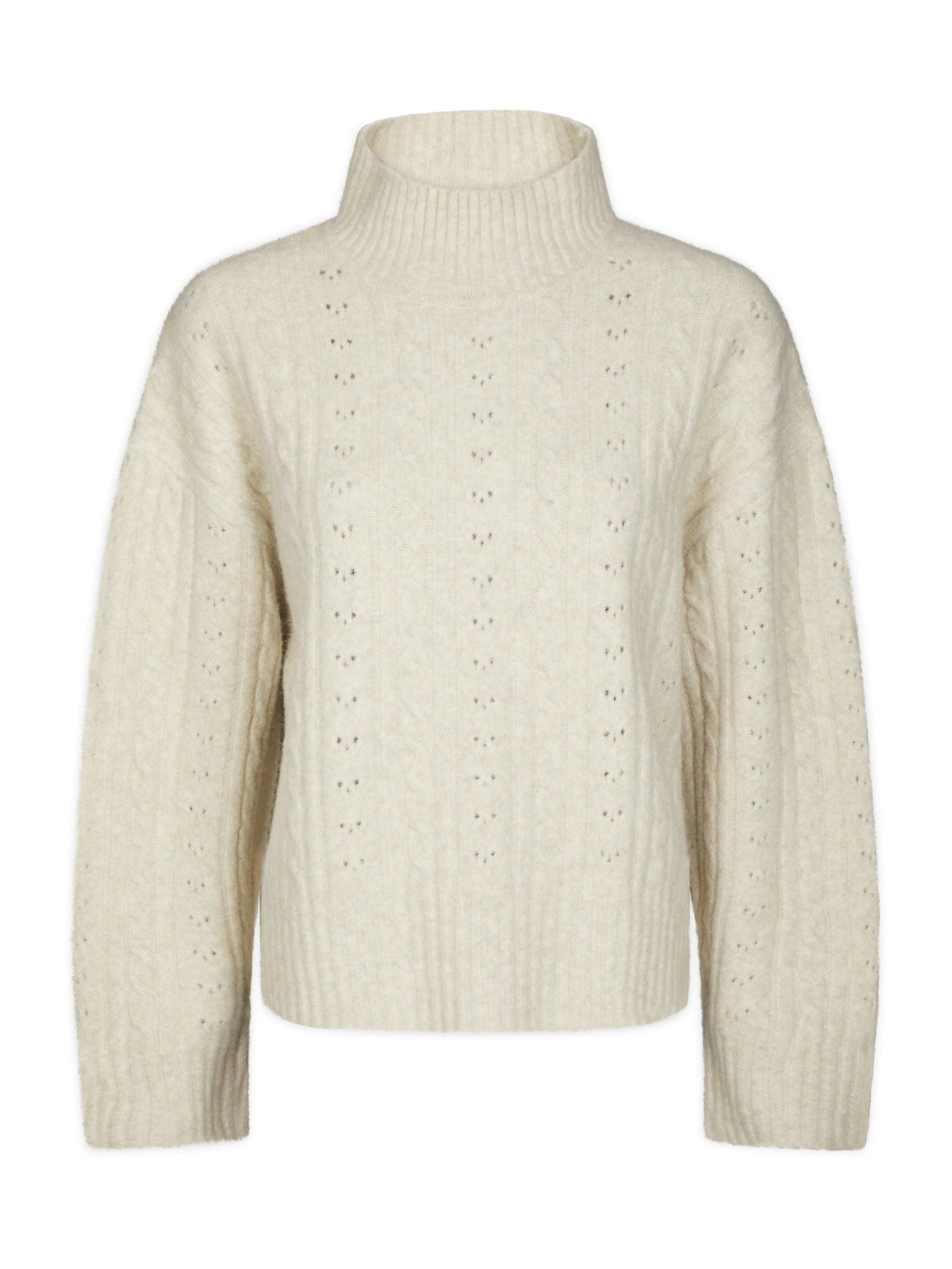 Anda Cable Knit Blouse - Ivory