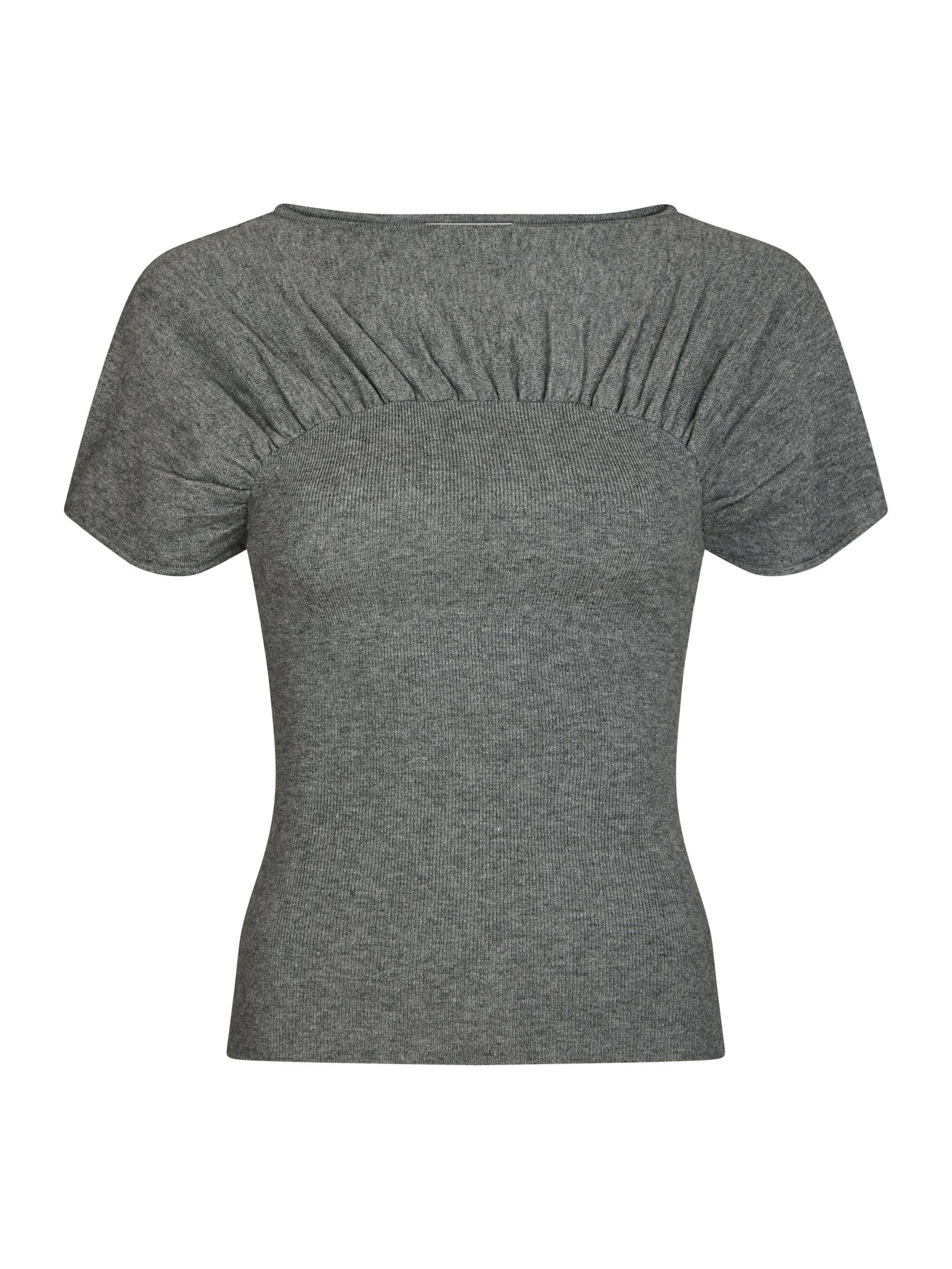 Anthea Knit Top - Dark Grey Melange