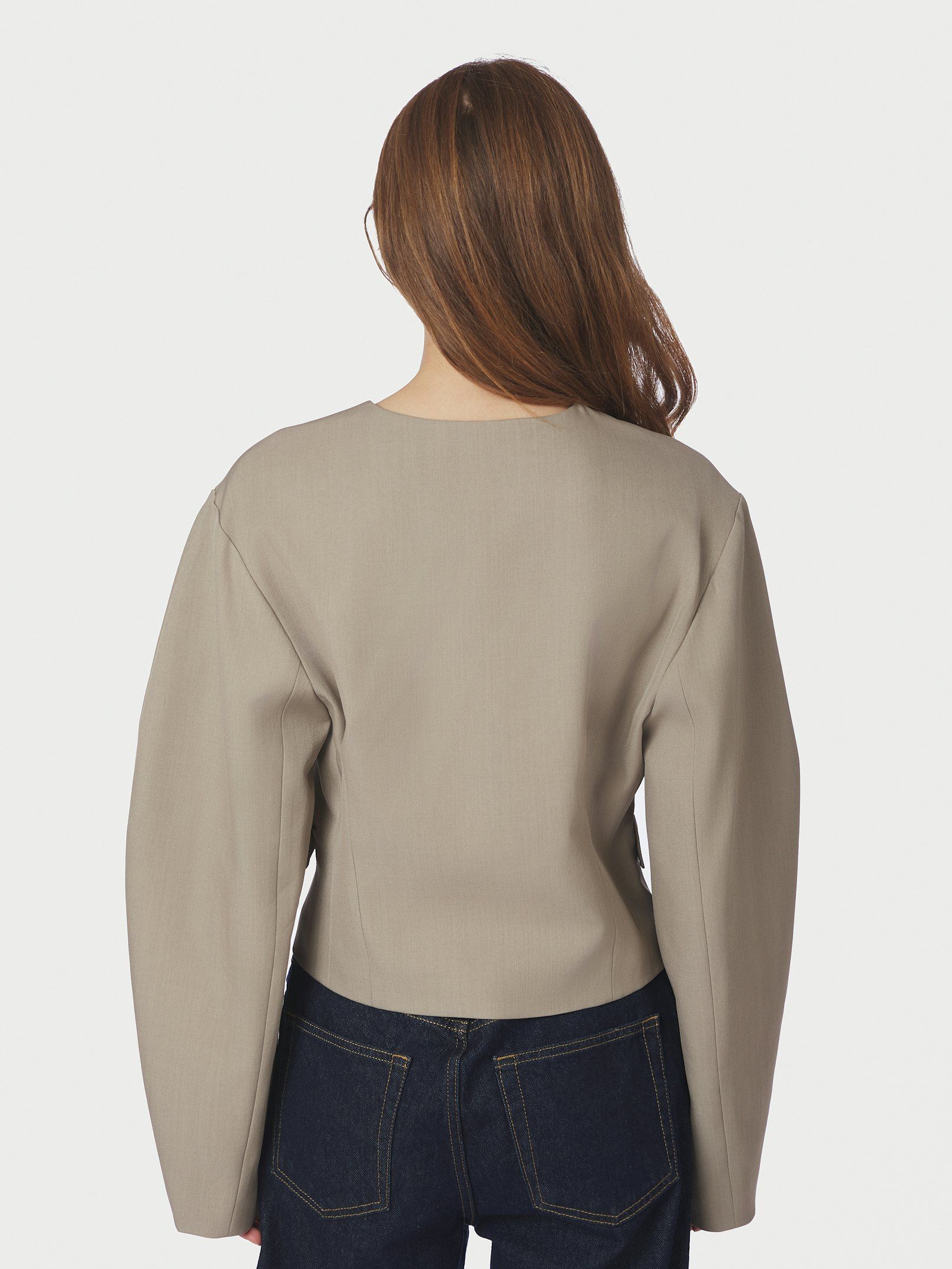 Aranti Structure Curve Jacket - Warm Grey