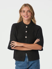 Benuta Fluffy Knit Cardigan - Dark Brown