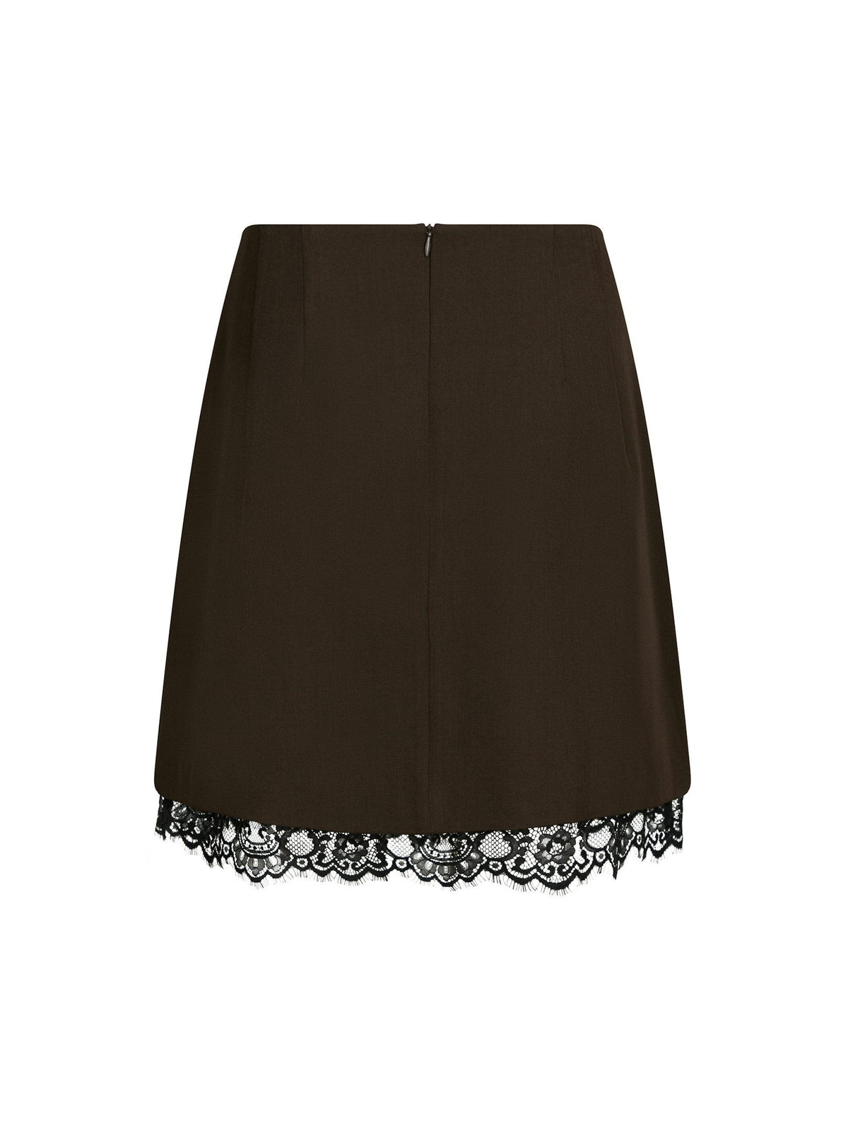 Brigitte Structure Lace Skirt - Dark Brown