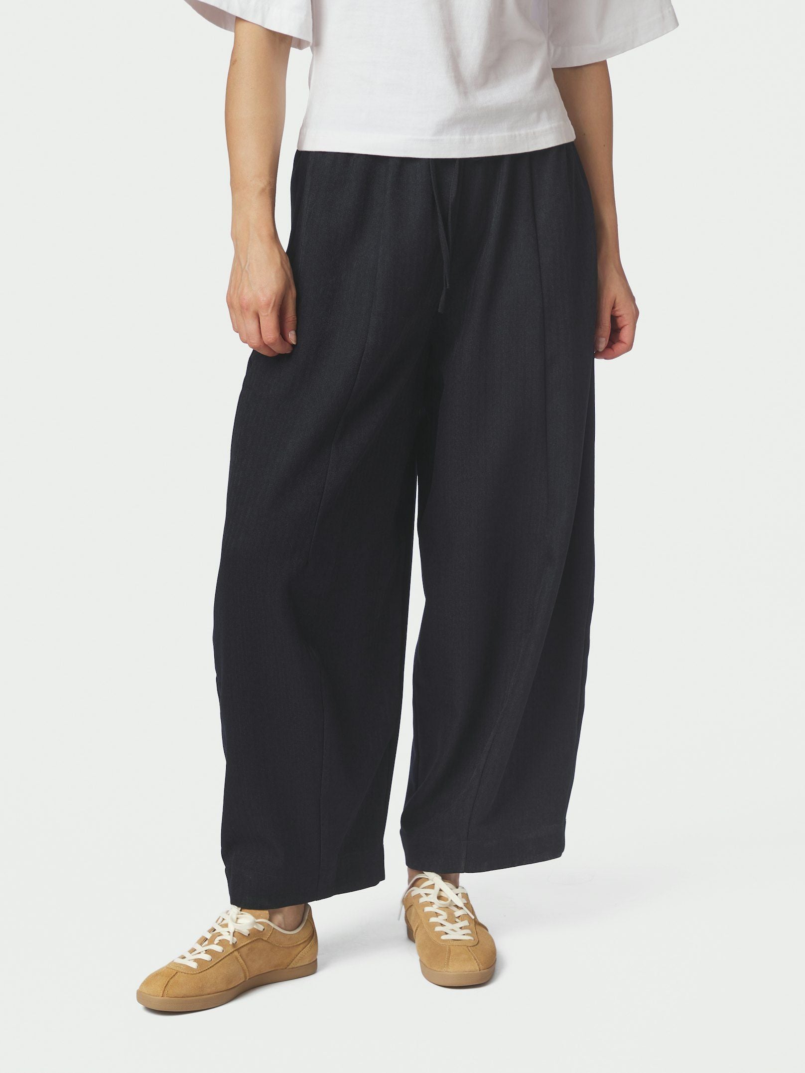 Eveline Pinstripe Pants - Navy