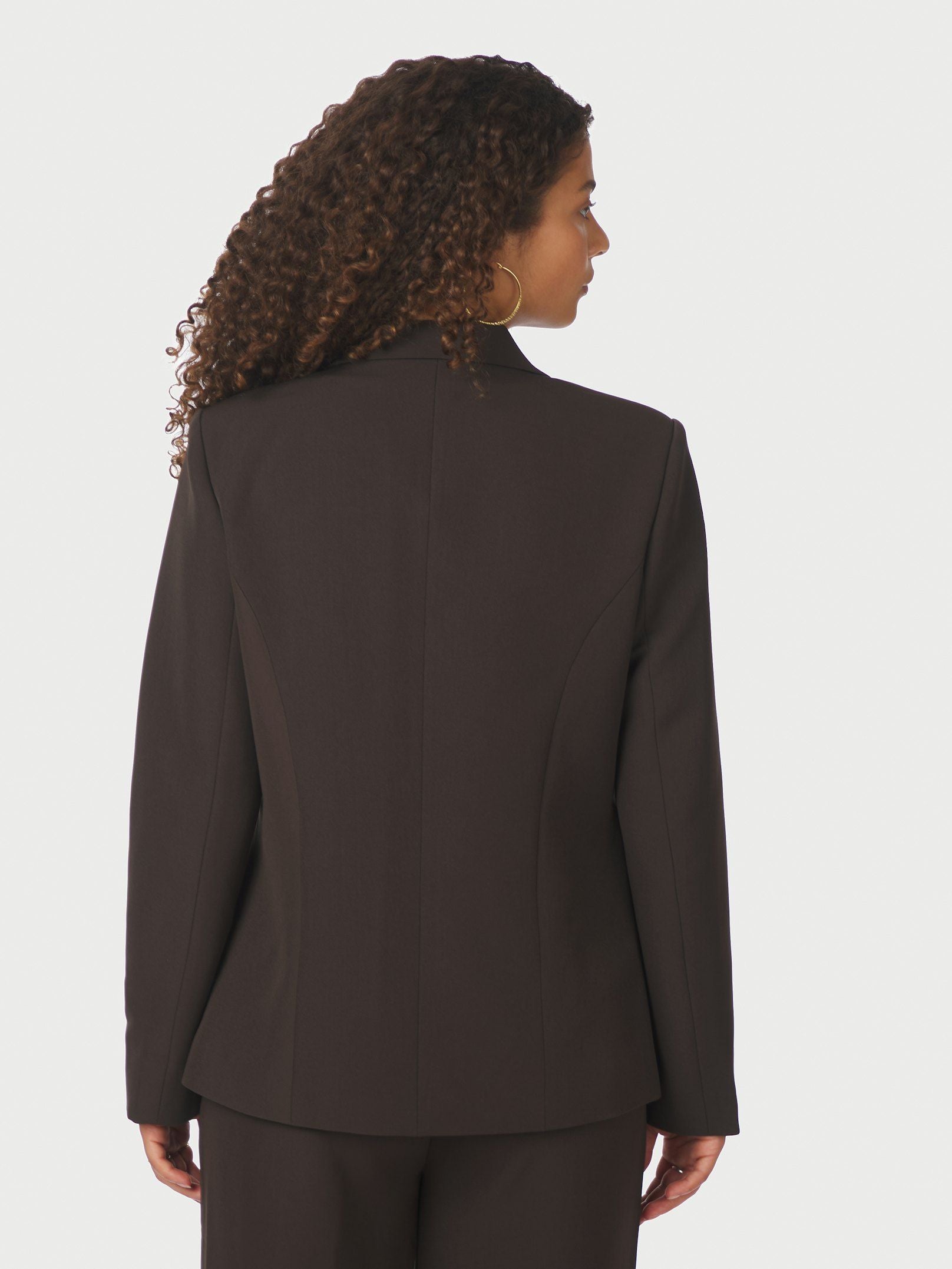 Francine Suit Blazer - Dark Brown