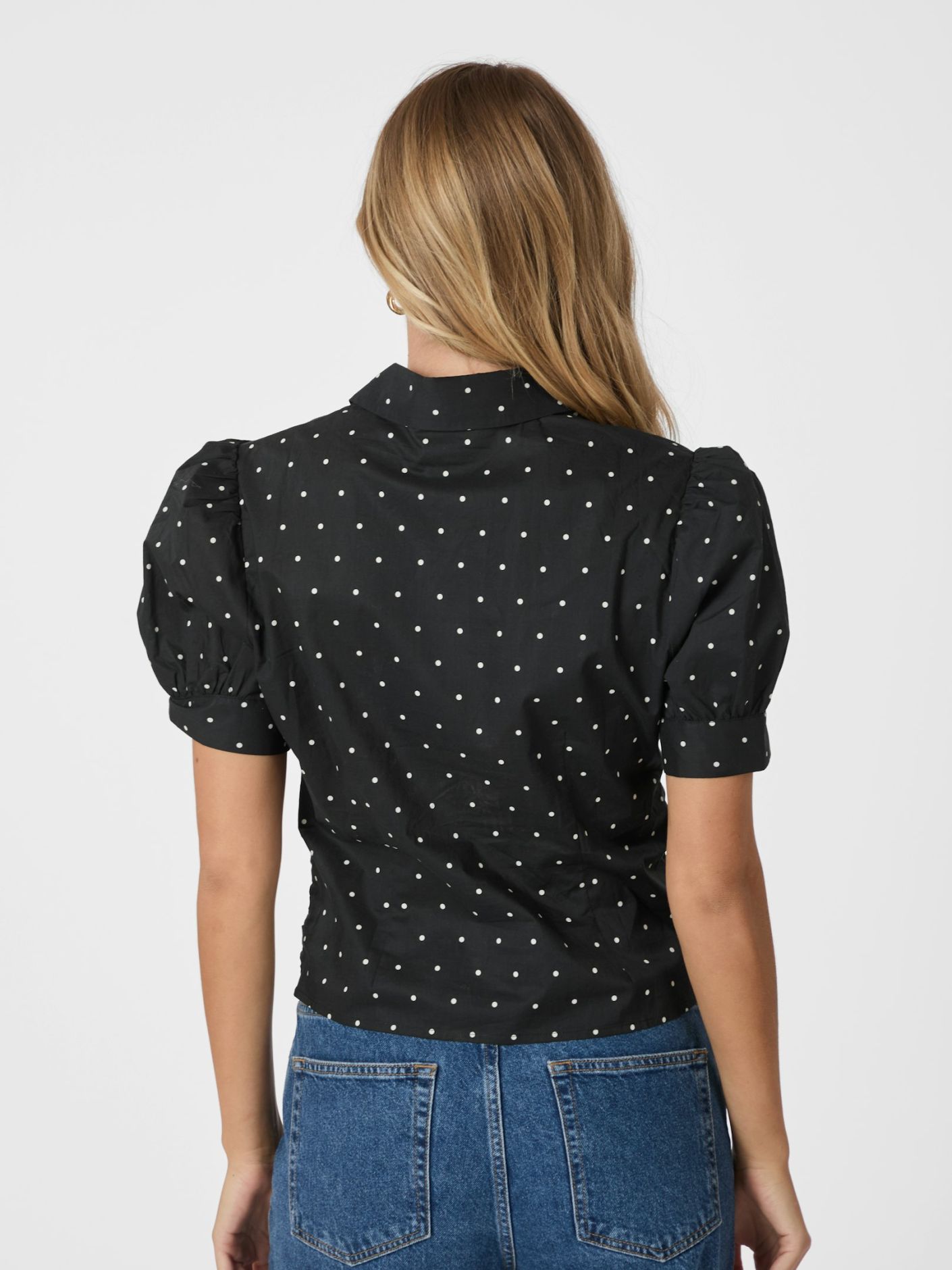 Frannie Dot Shirt - Black