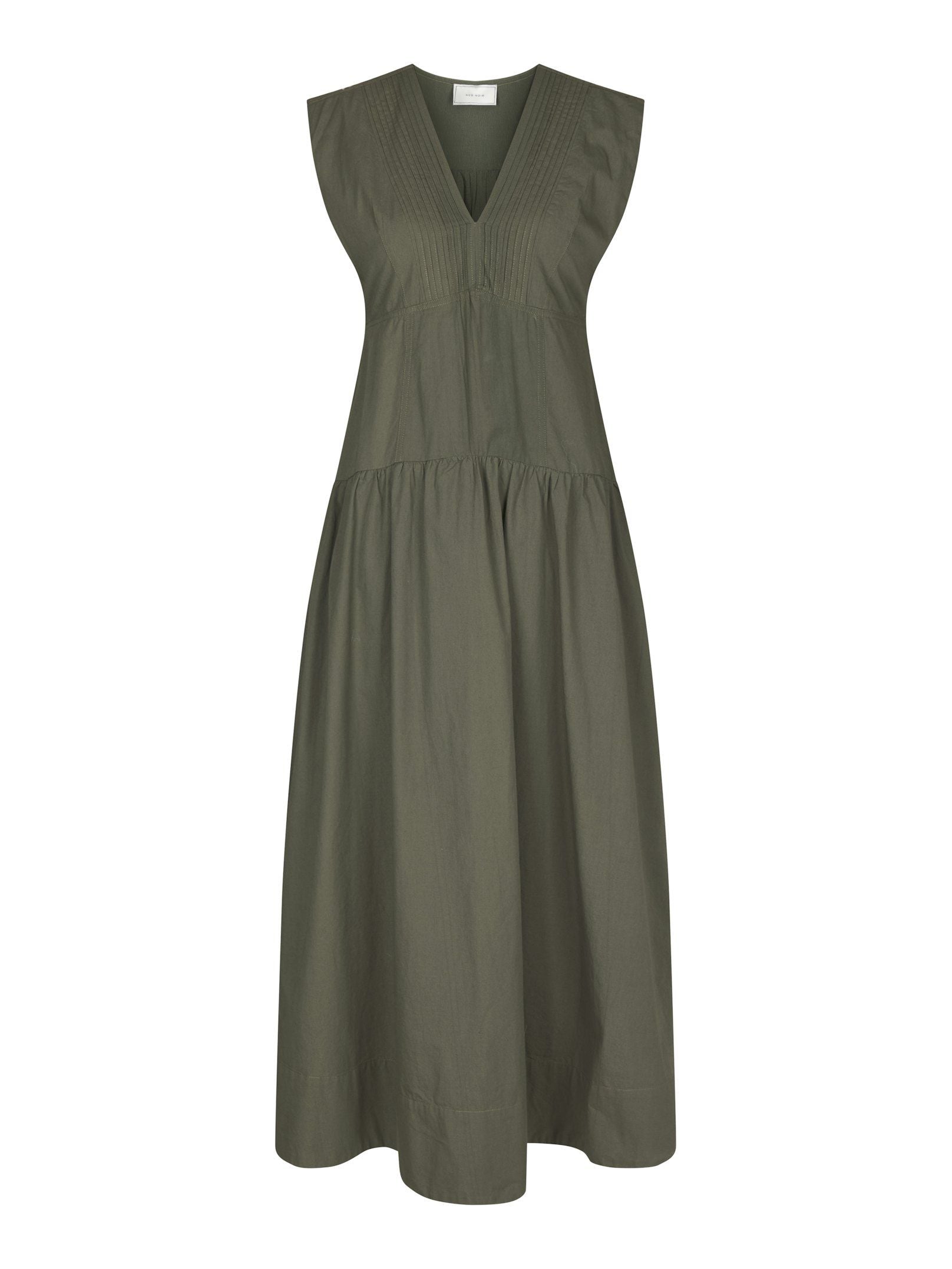 Halise Poplin Dress - Army