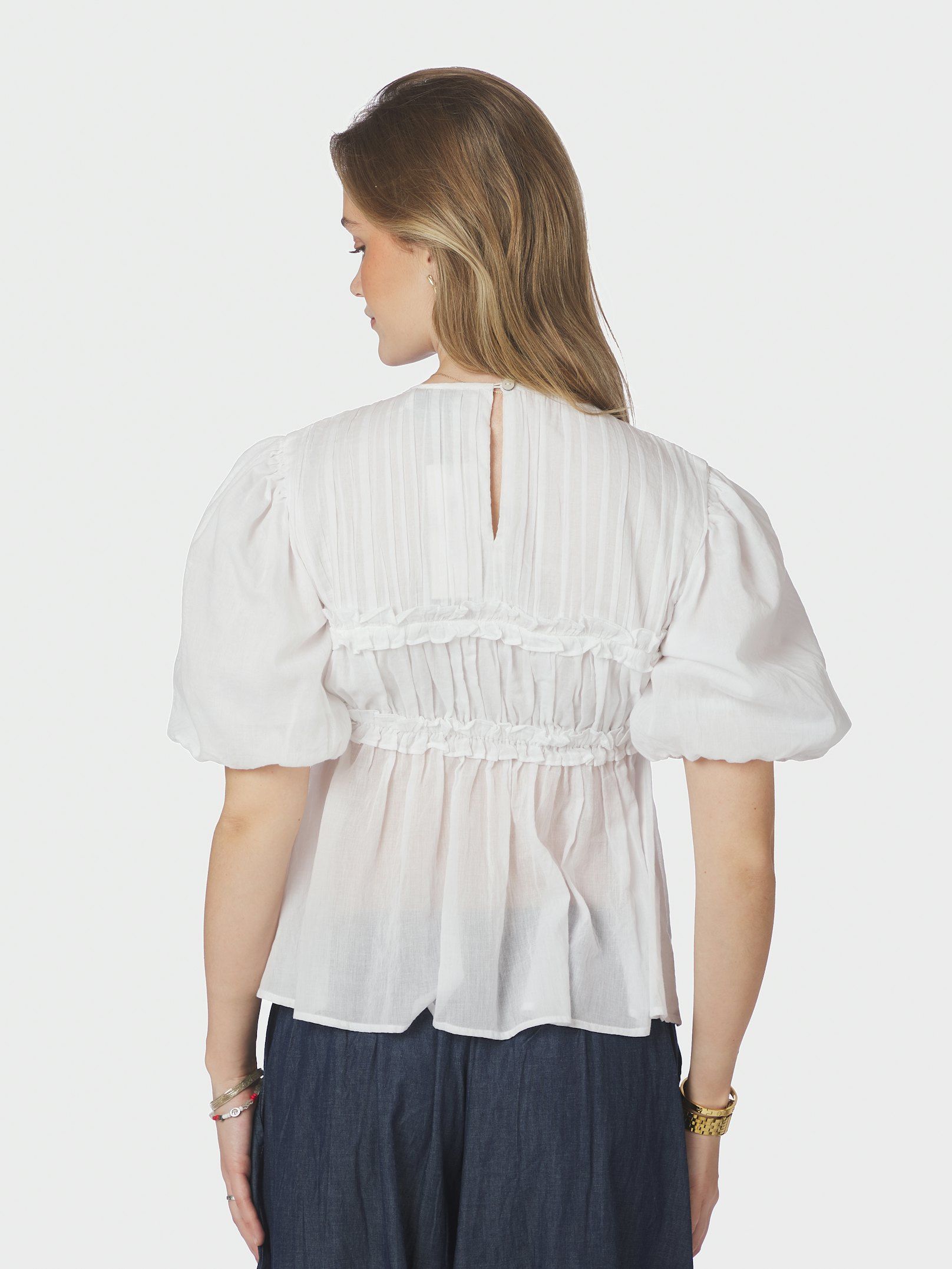 Kiril S Voile Blouse - White
