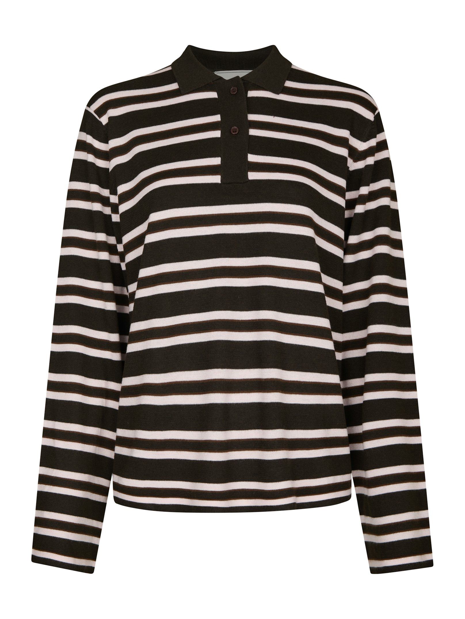 Mala Polo Knit Blouse - Dark Brown