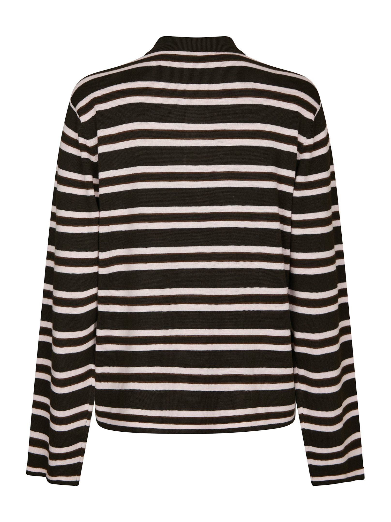 Mala Polo Knit Blouse - Dark Brown