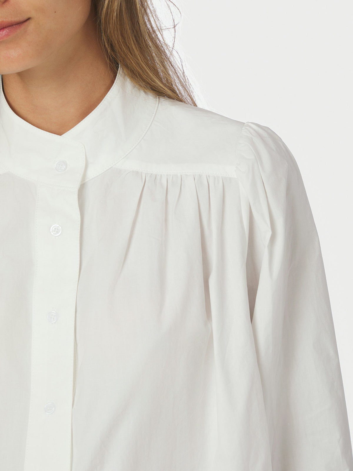 Melya Poplin Shirt - White