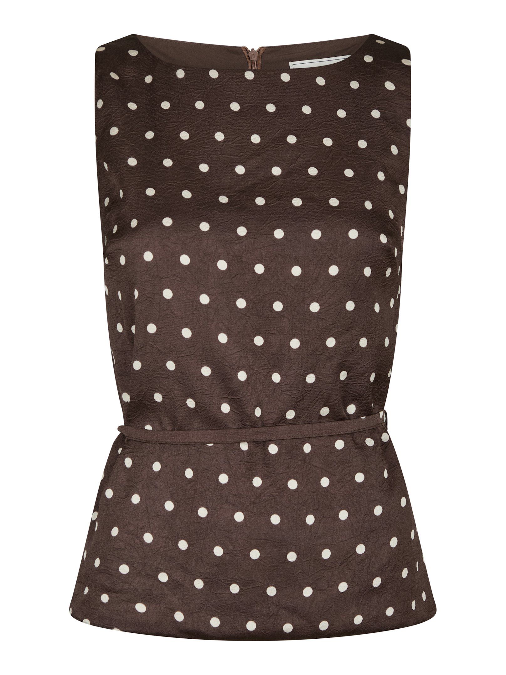 Nassa Big Dot Top - Dark Brown