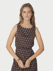 Nassa Big Dot Top - Dark Brown