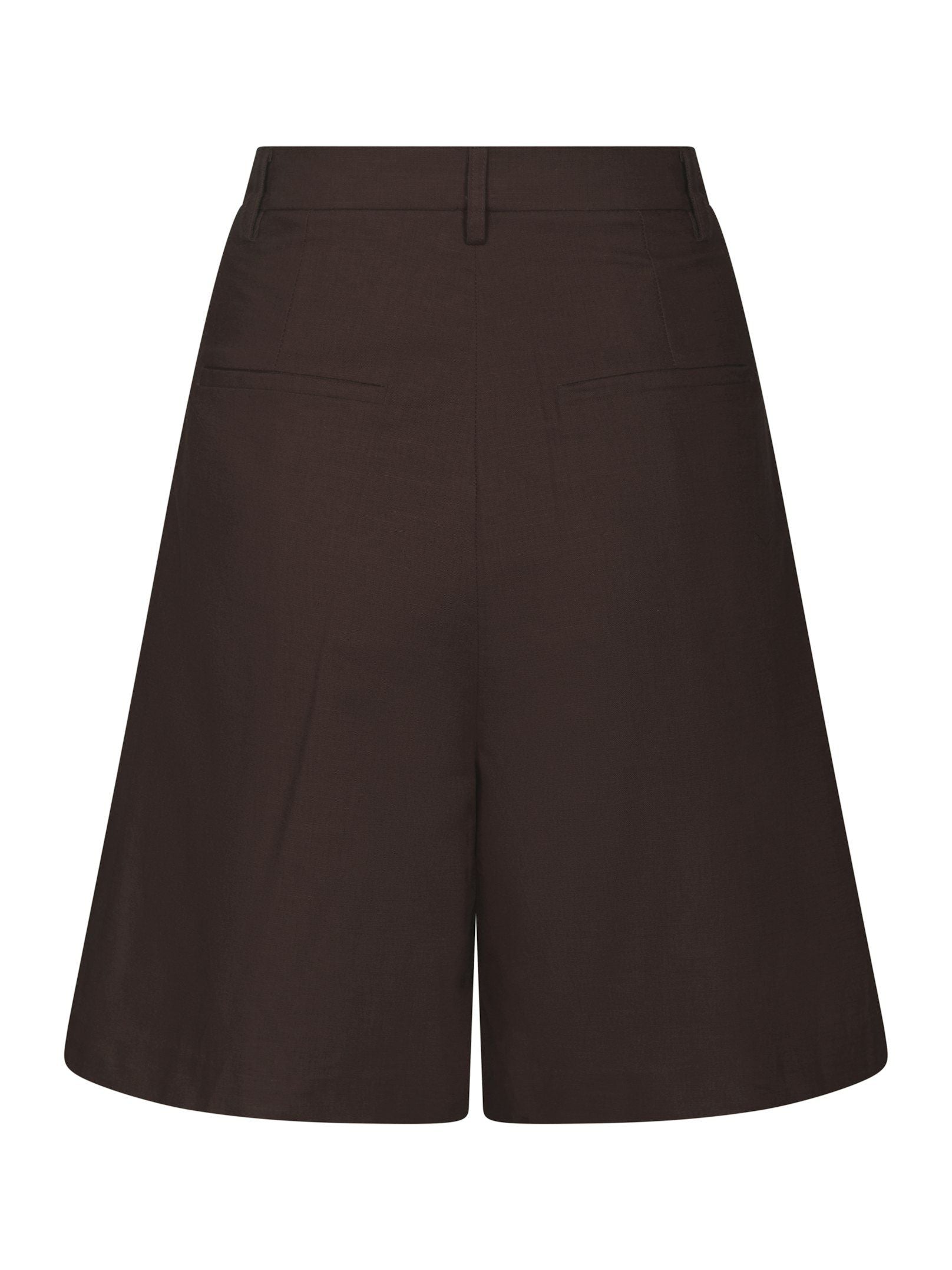 Nika Linen Shorts - Dark Brown