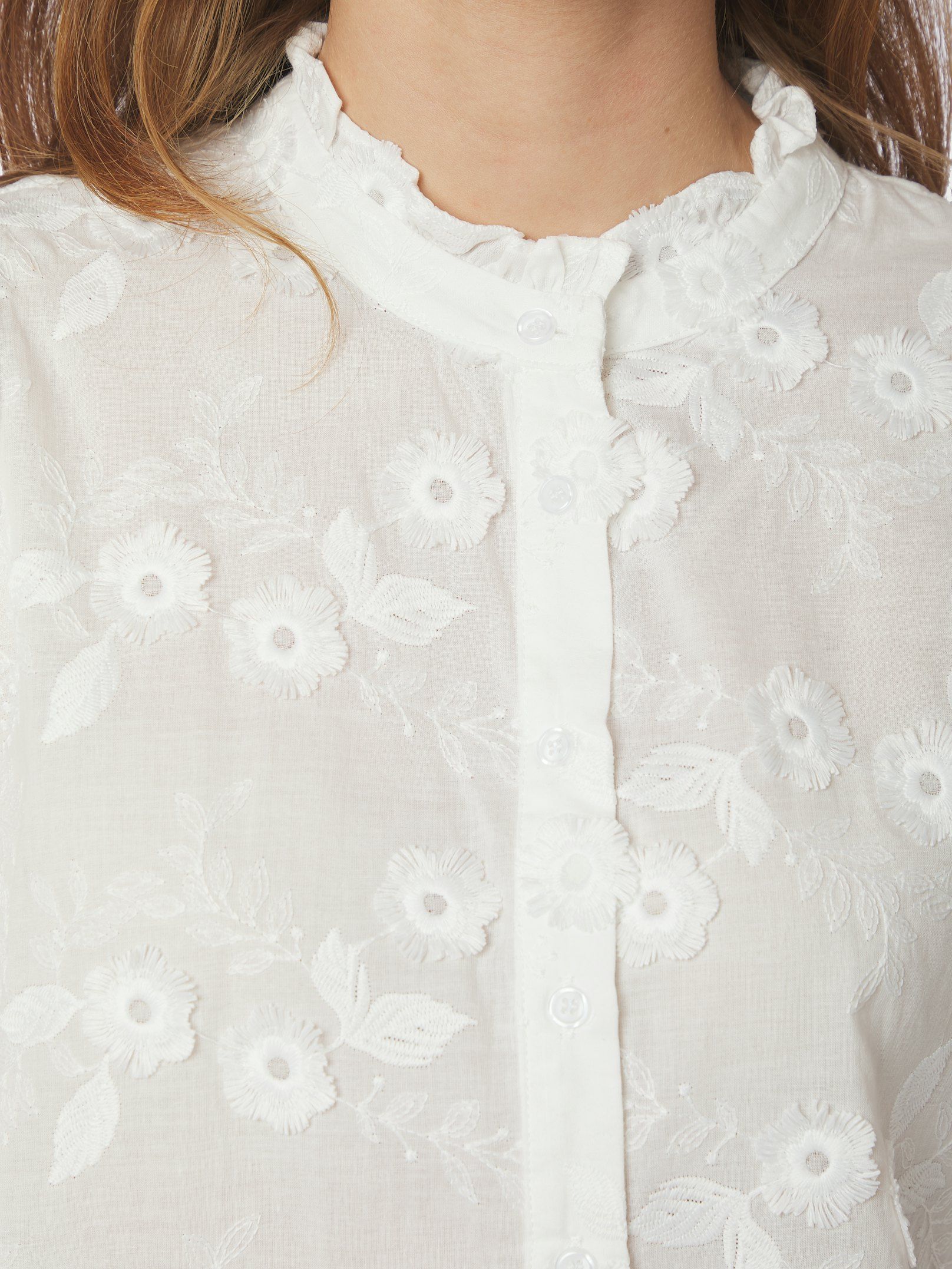 Oda Deco Emb Shirt - White