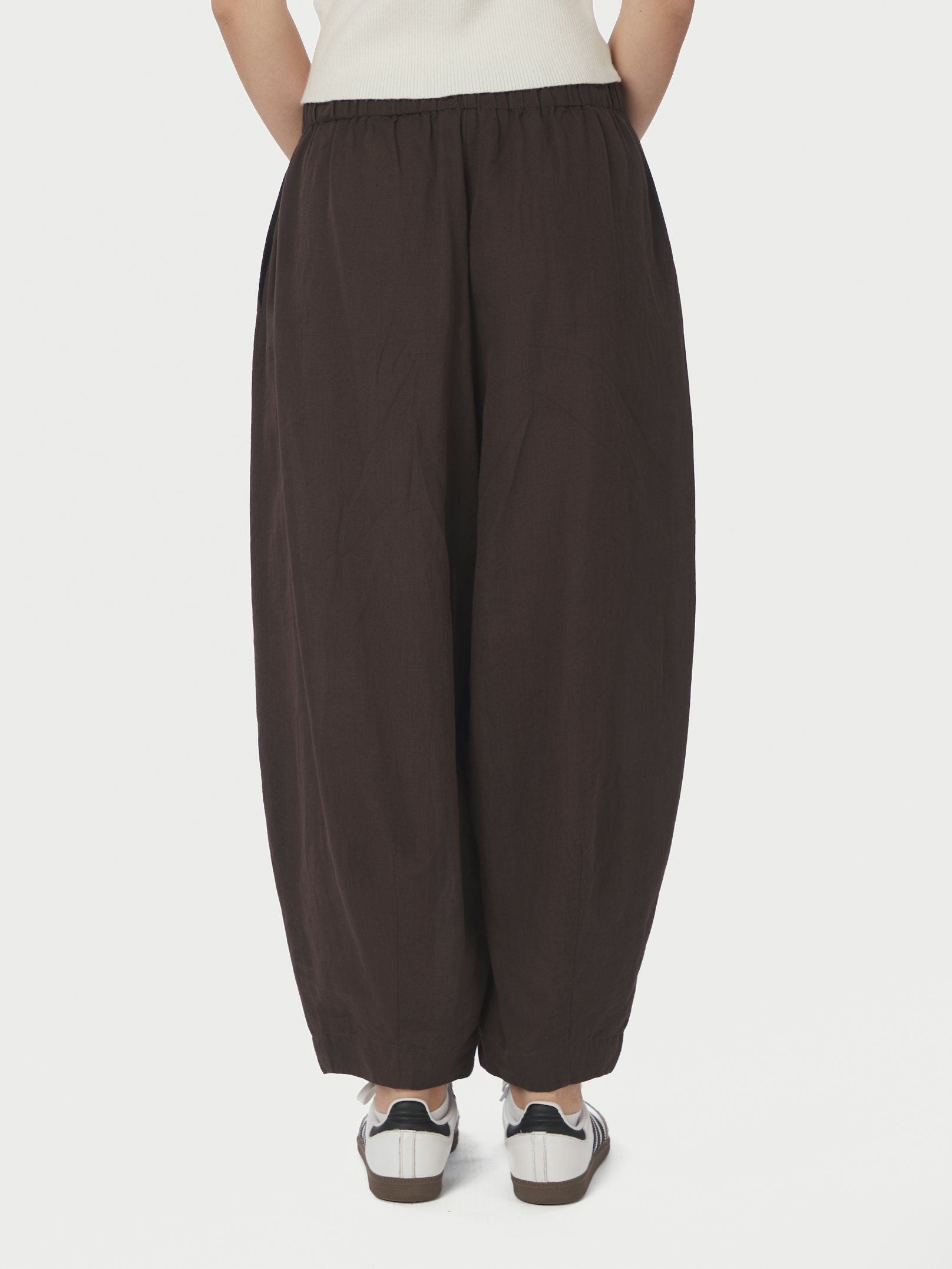 Prina Linen Pants - Dark Brown