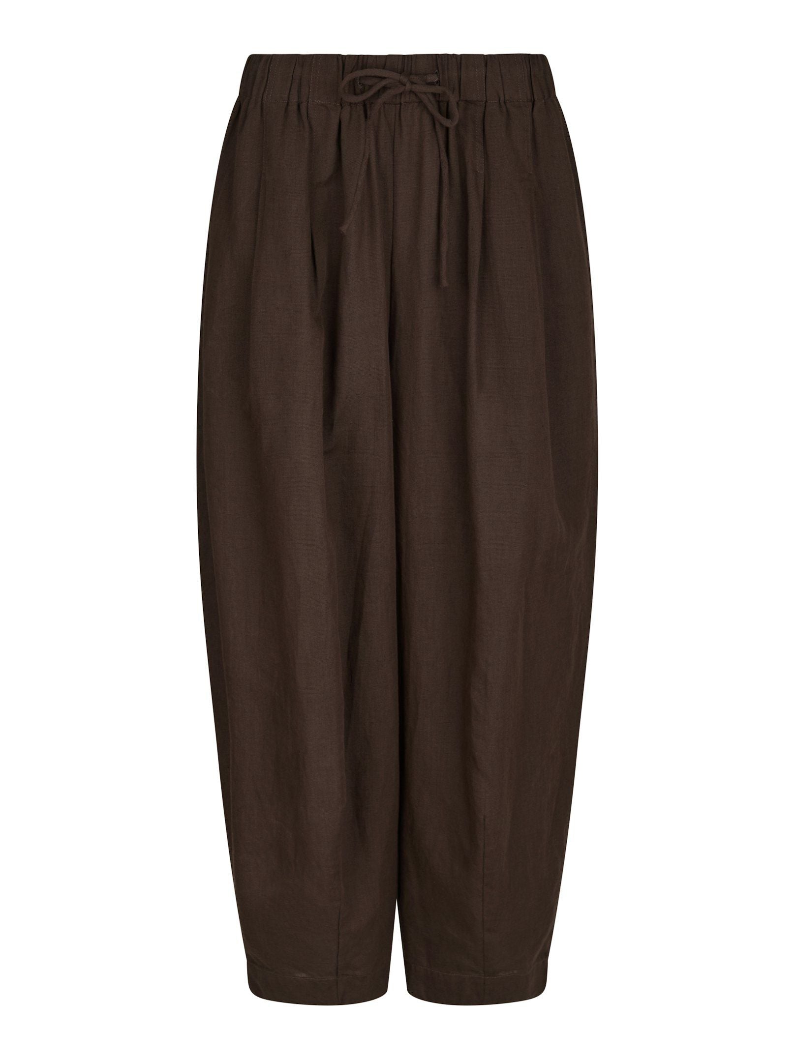Prina Linen Pants - Dark Brown